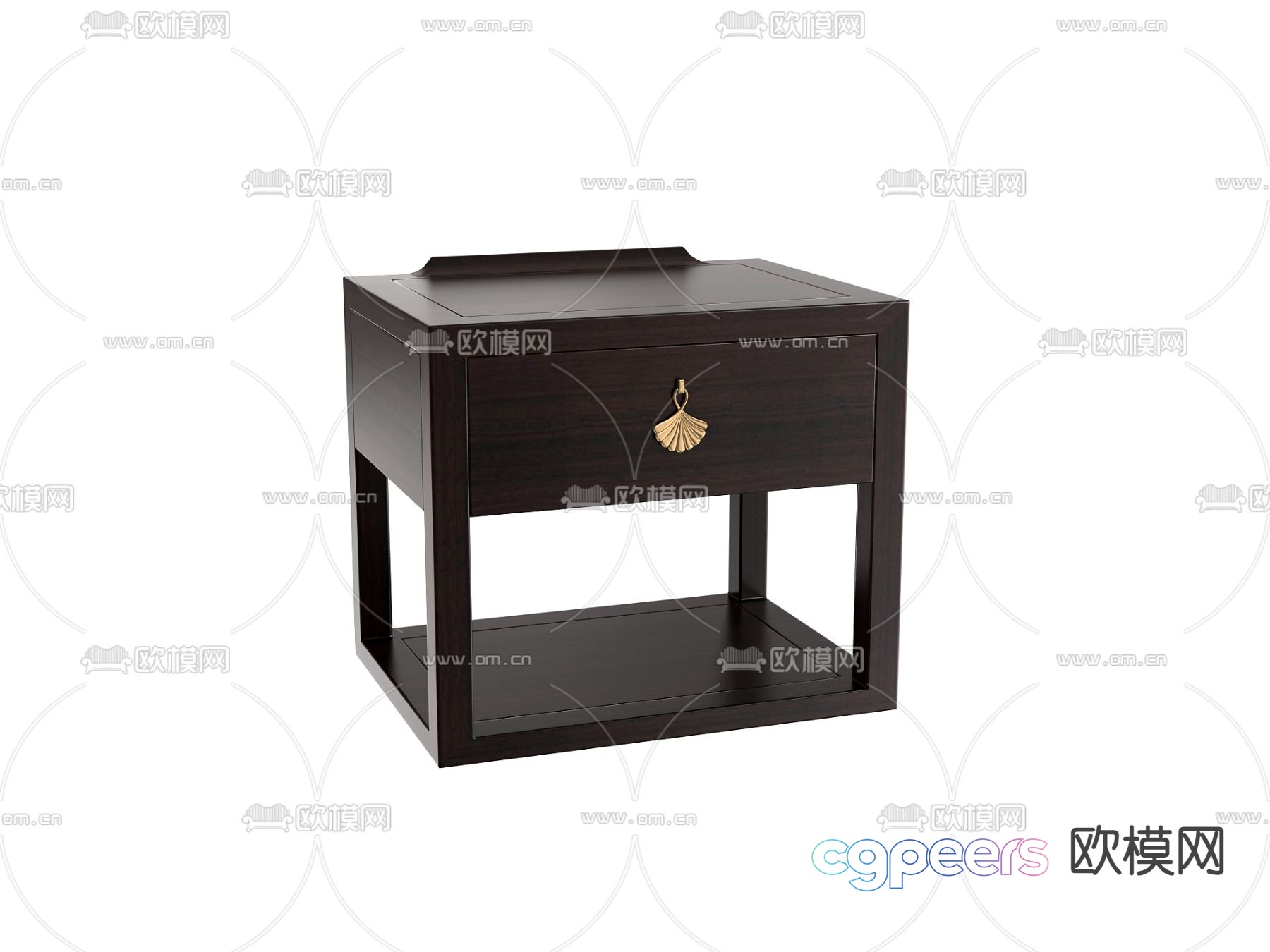 New Chinese style bedside table 3d model New Chinese style bedside table 3d model