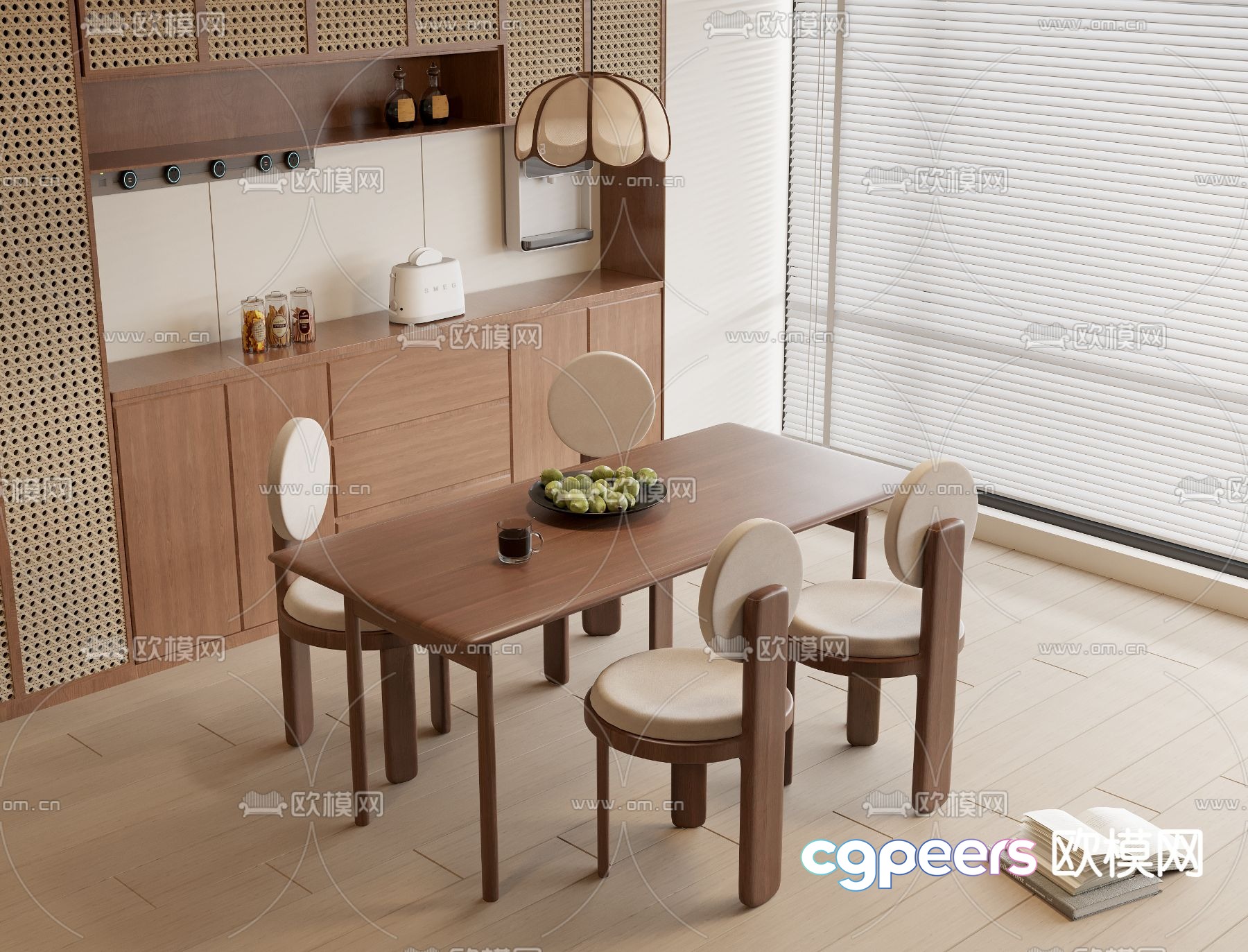 Medieval style dining table and chairs 3d model Medieval style dining table and chairs 3d model