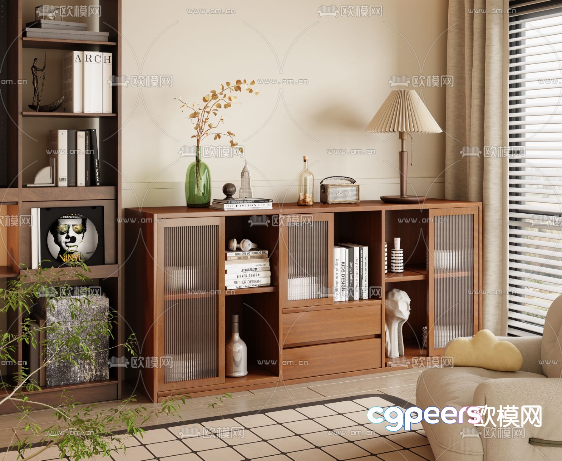 Medieval style entrance cabinet locker 3d model Medieval style entrance cabinet locker 3d model