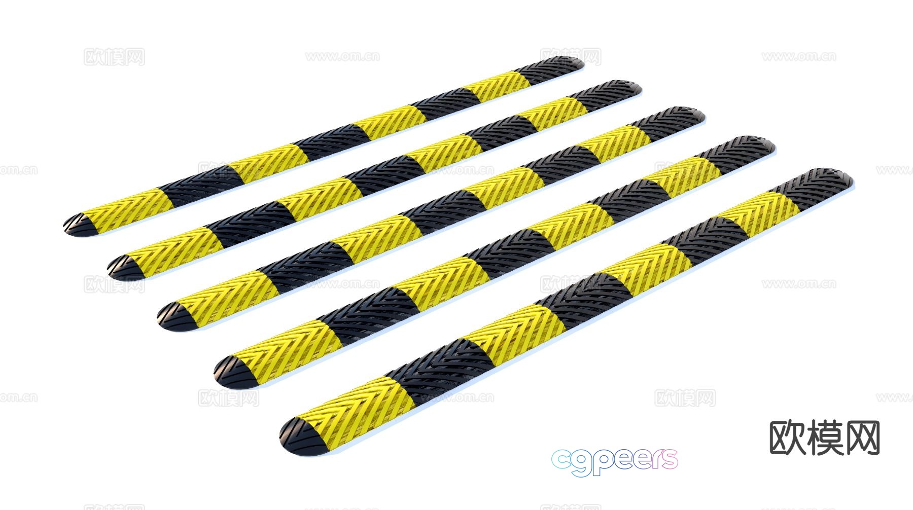 High speed speed bump 3d model