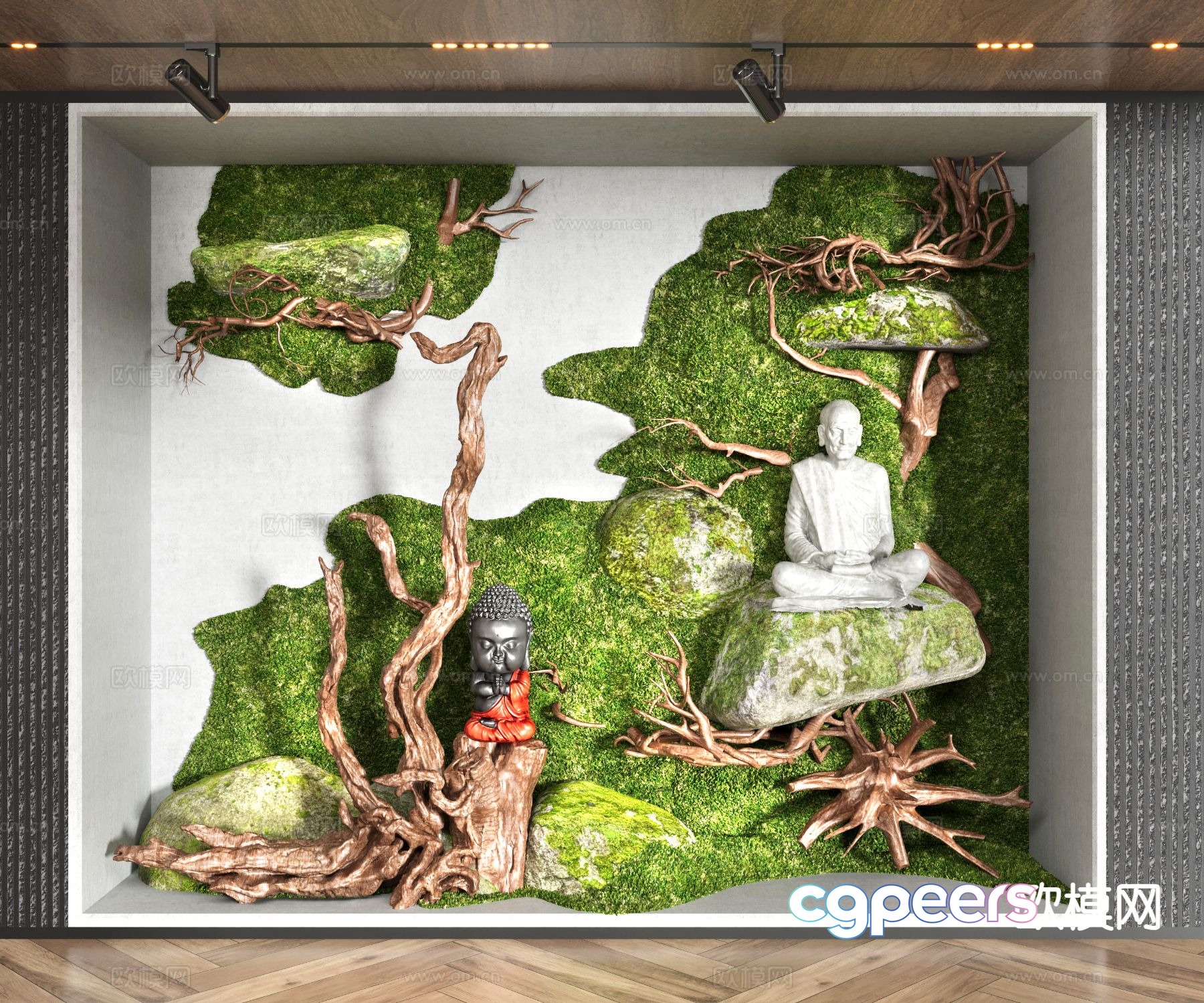 Landscape sketch moss landscaping 3D model Landscape sketch moss landscaping 3D model