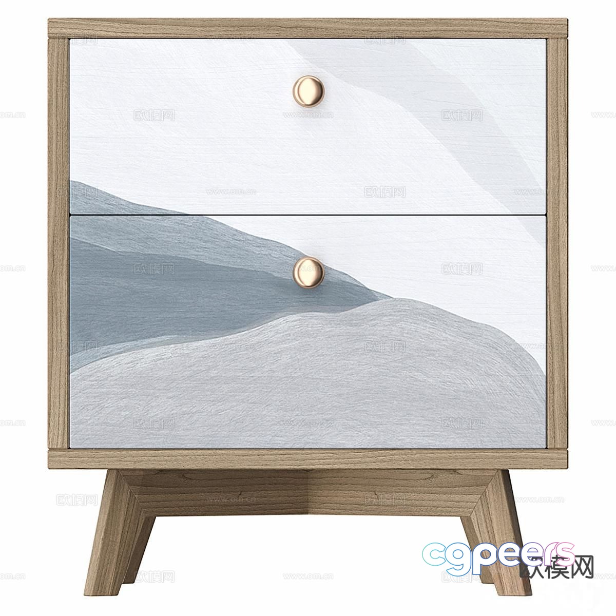 Nordic bedside table 3d model Nordic bedside table 3d model