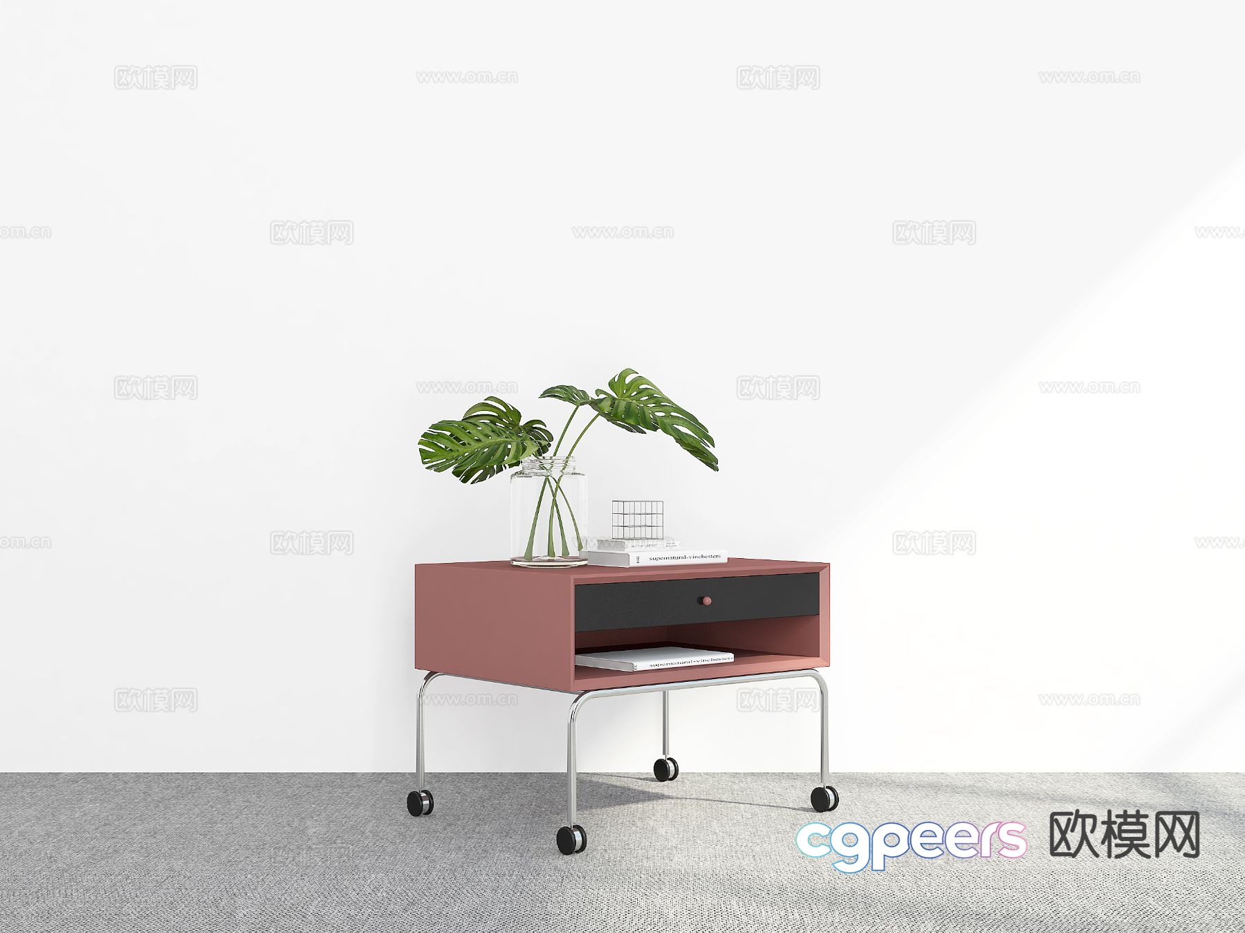 Modern bedside table 3d model Modern bedside table 3d model