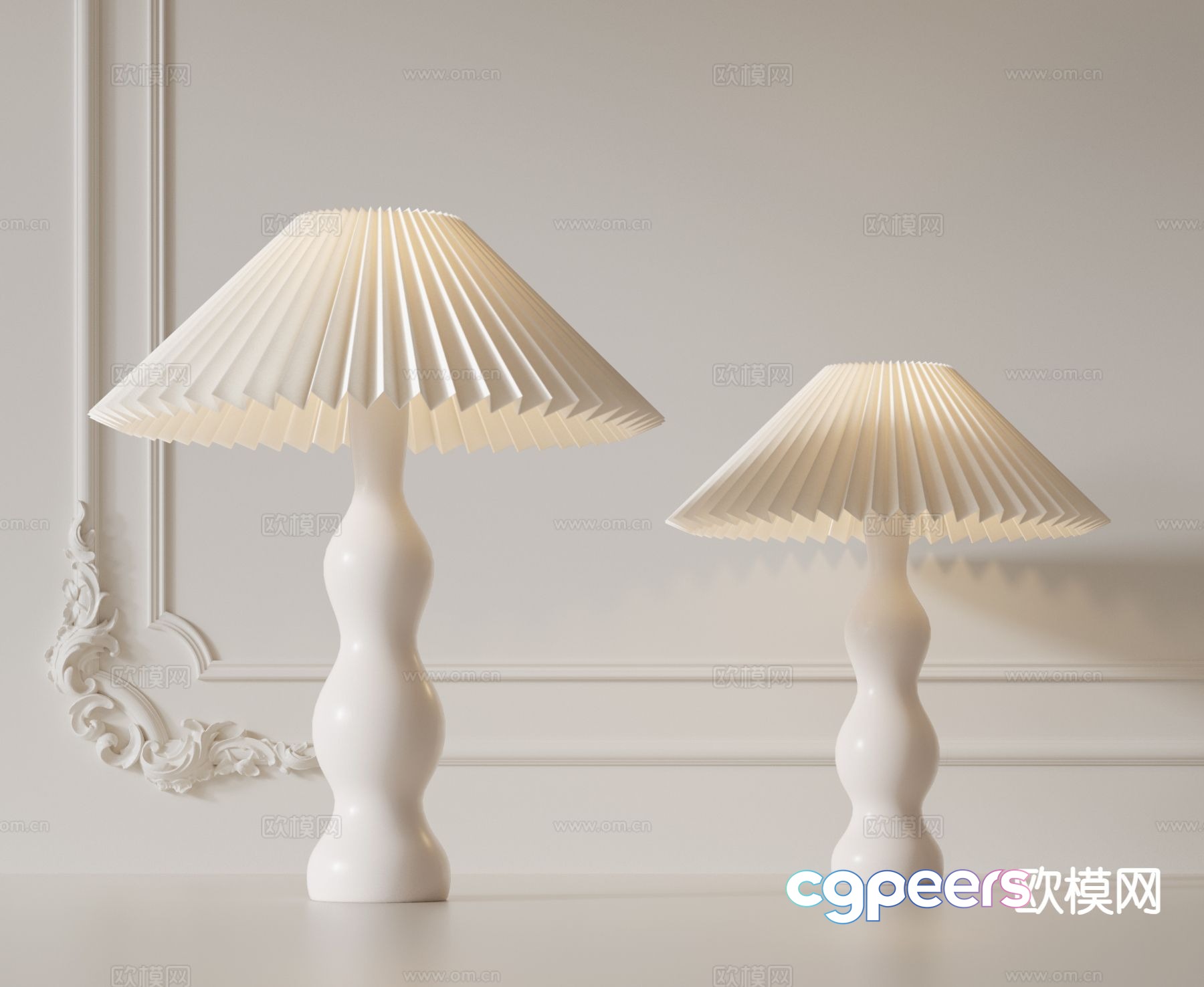 French desk lamp 3d model French desk lamp 3d model