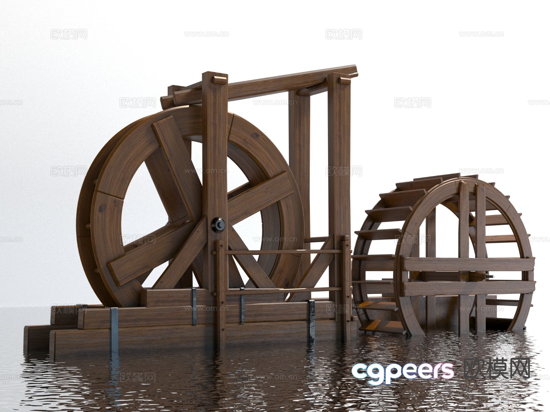 Irrigation equipment agricultural tools waterwheel 3D model Irrigation equipment agricultural tools waterwheel 3D model