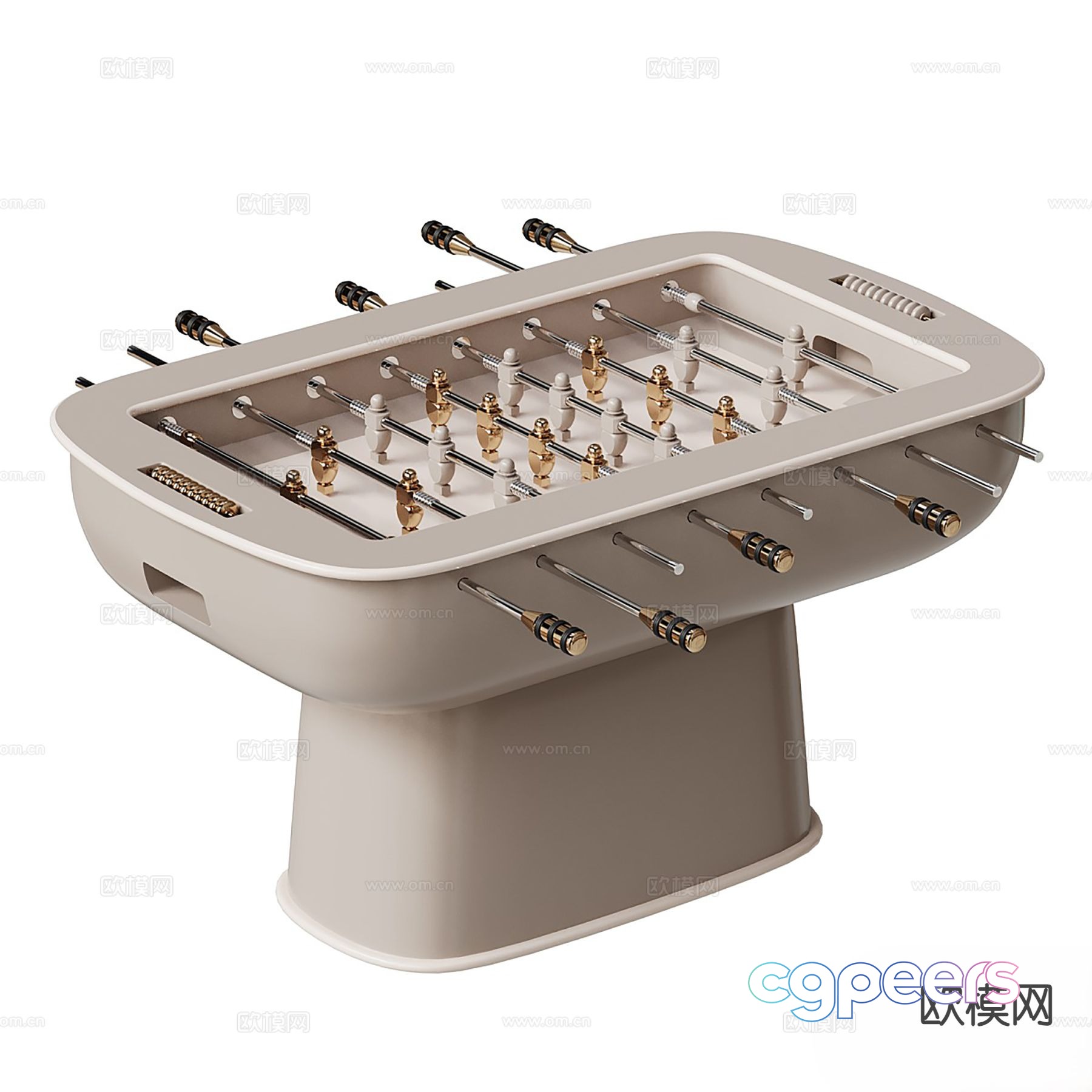 Modern table football entertainment table 3d model Modern table football entertainment table 3d model