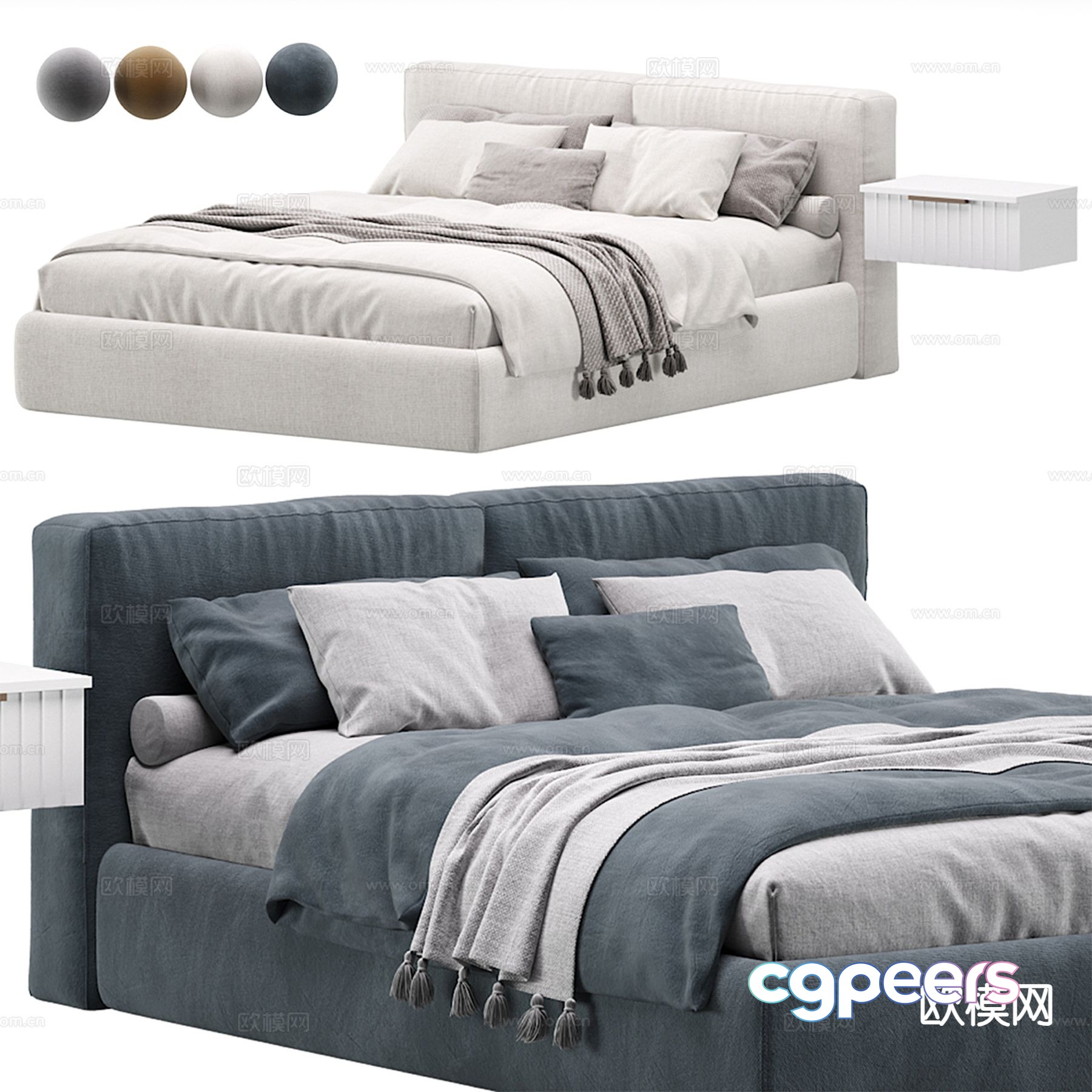 Divan.ru double bed 3d model Divan.ru double bed 3d model