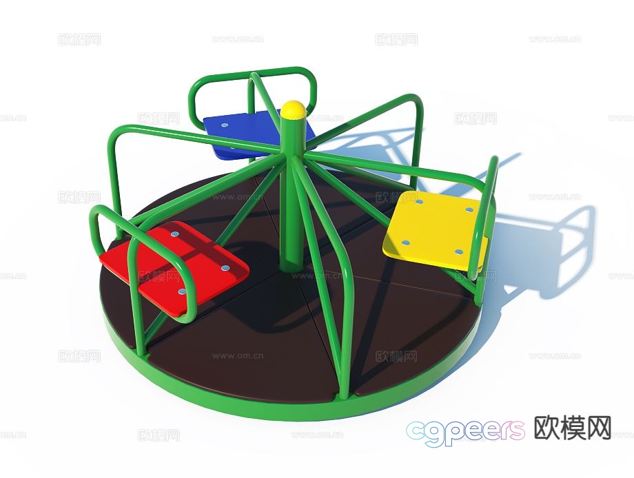 Amusement rides carousel seesaw 3d model Amusement rides carousel seesaw 3d model