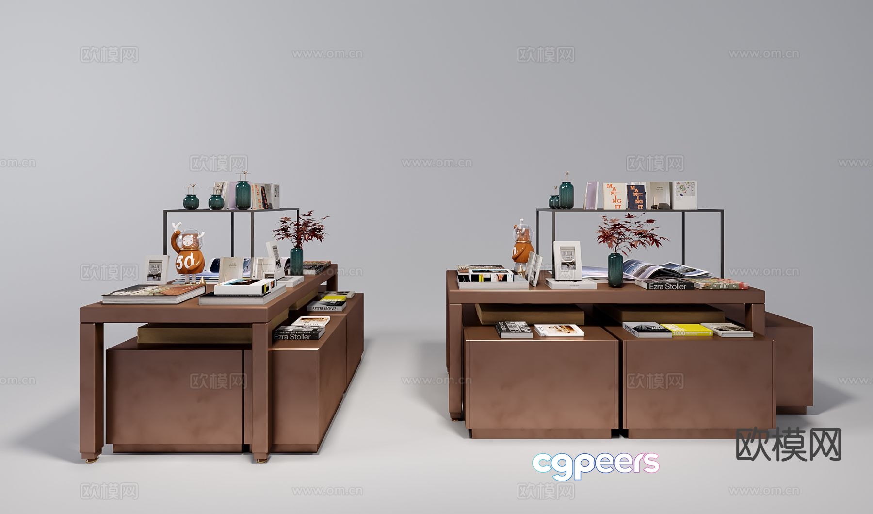 Modern bookstore booth 3d model Modern bookstore booth 3d model
