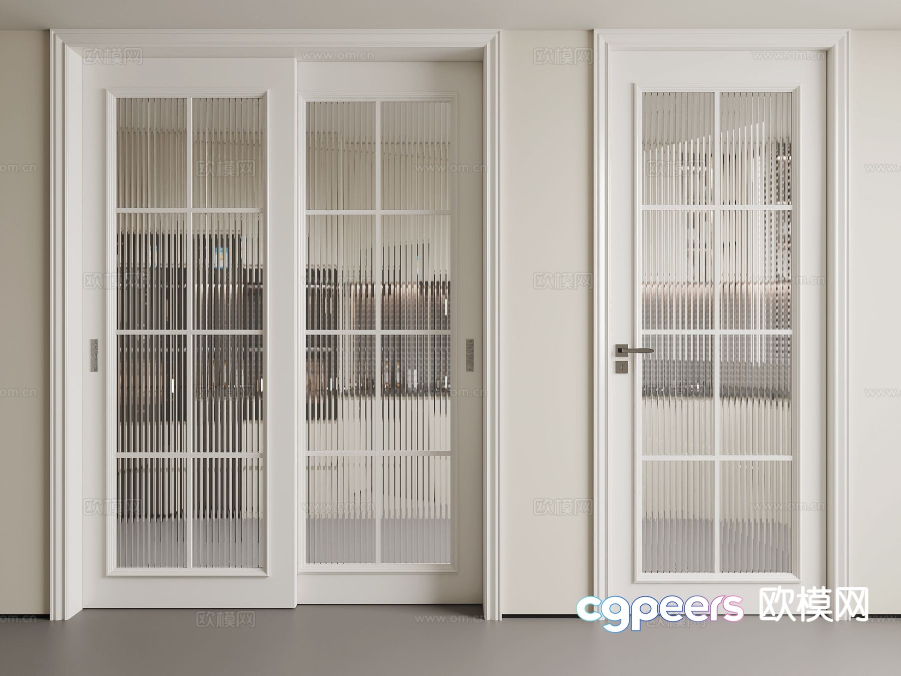 Modern kitchen door 3d model Modern kitchen door 3d model