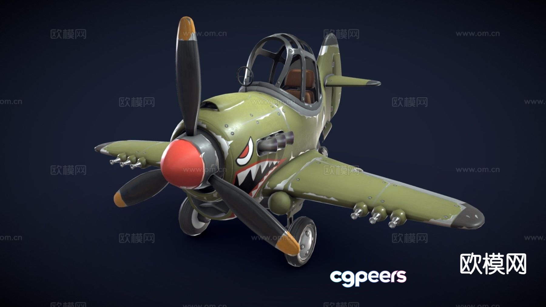 Military aircraft Fighter 3D model Military aircraft Fighter 3D model