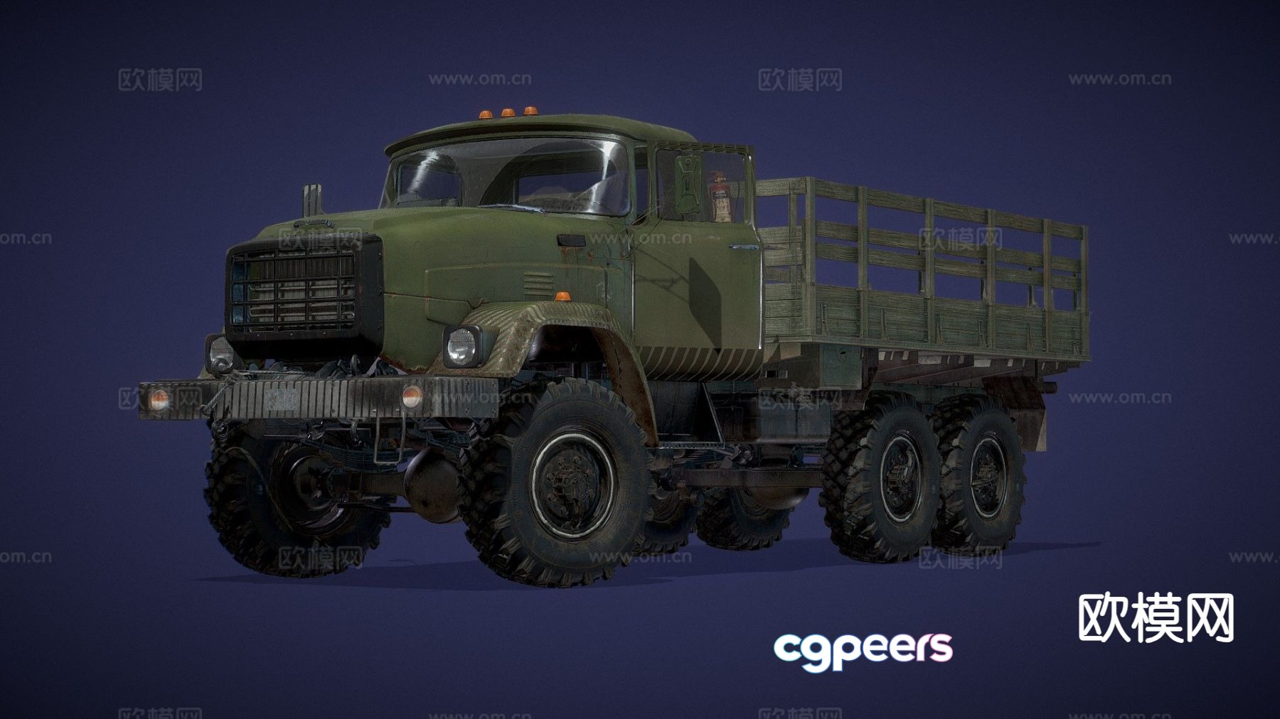 Military large truck 3d model Military large truck 3d model