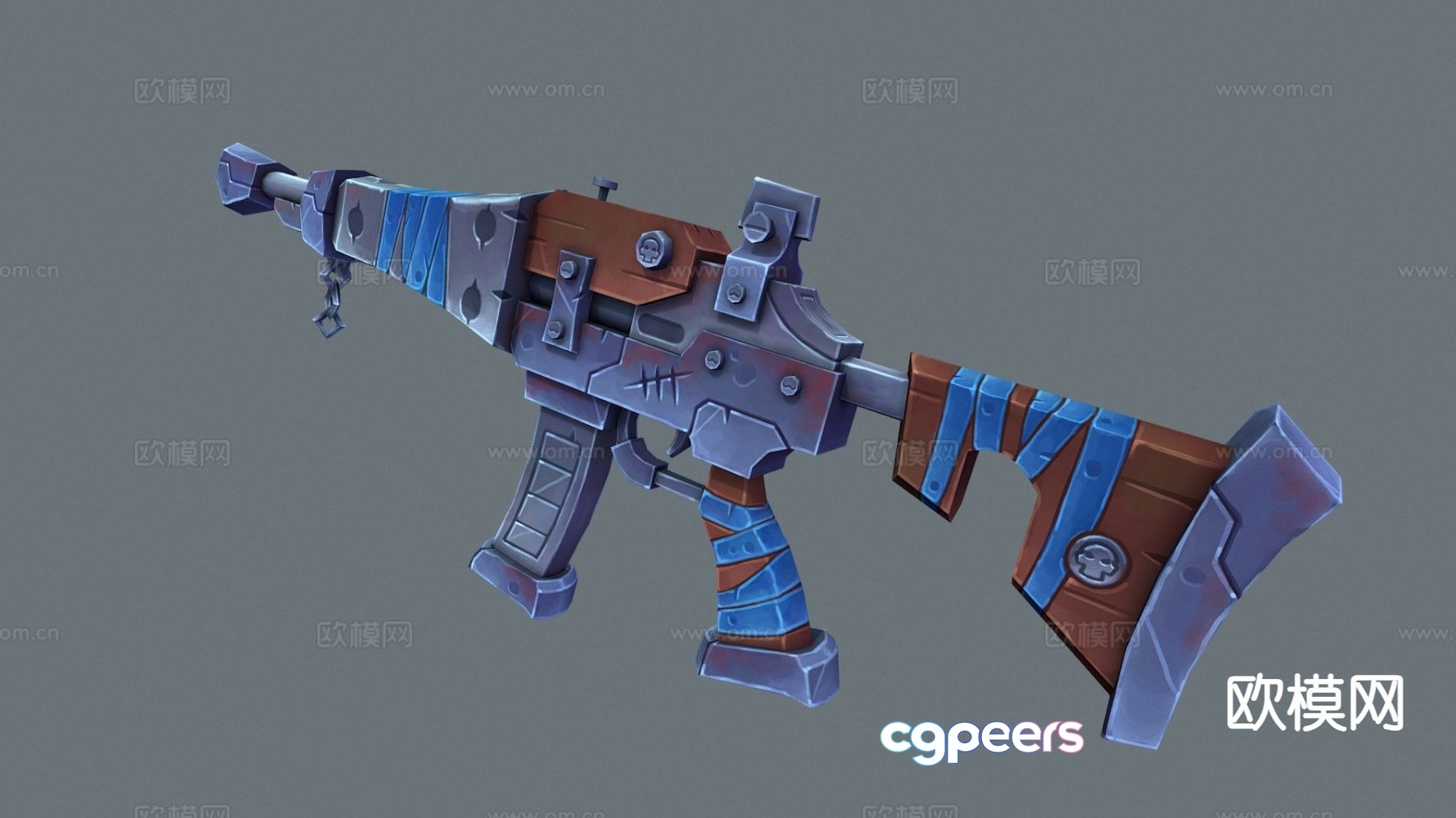 Cartoon style assault rifle 3d model Cartoon style assault rifle 3d model
