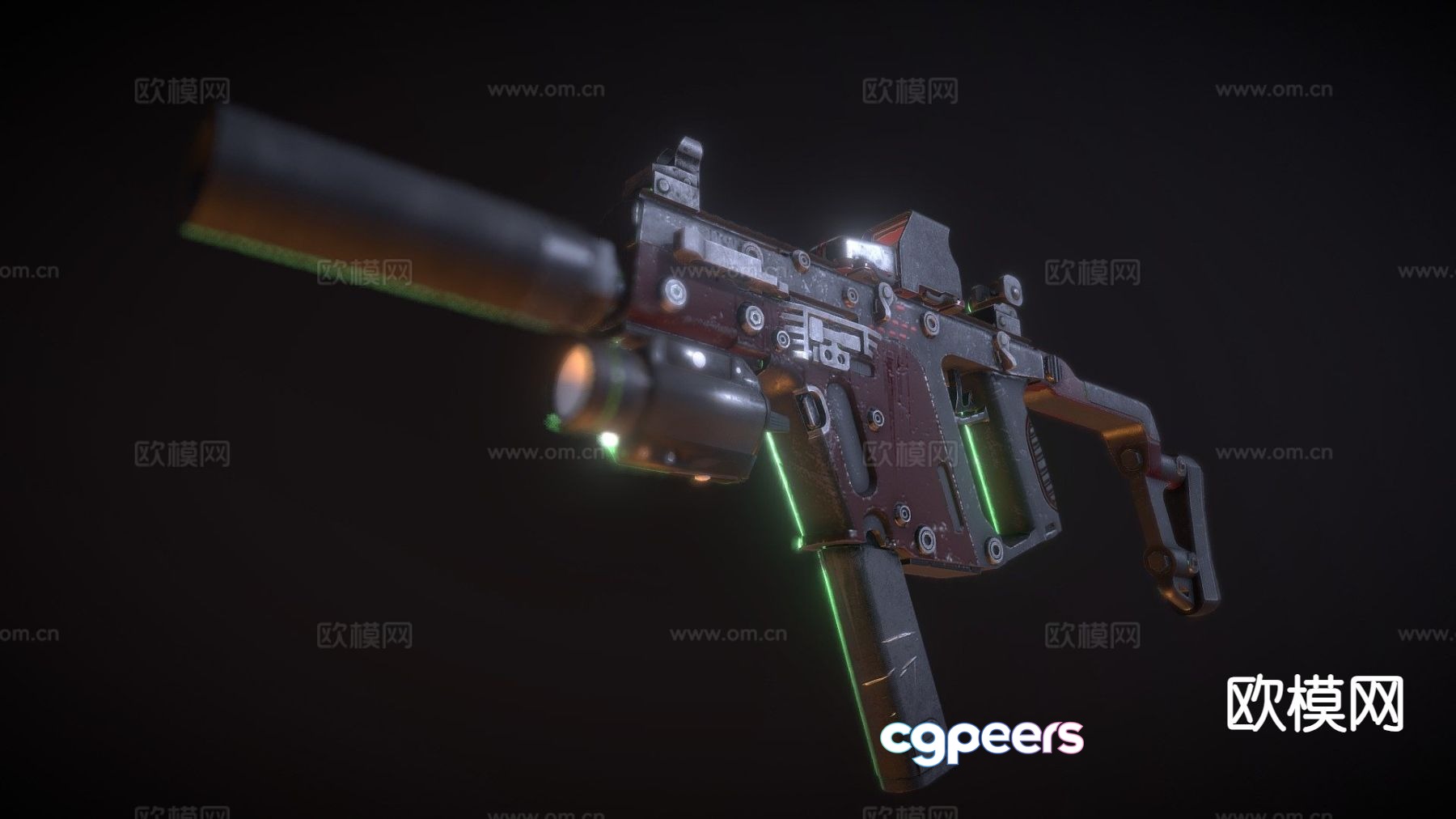 submachine gun 3d model submachine gun 3d model