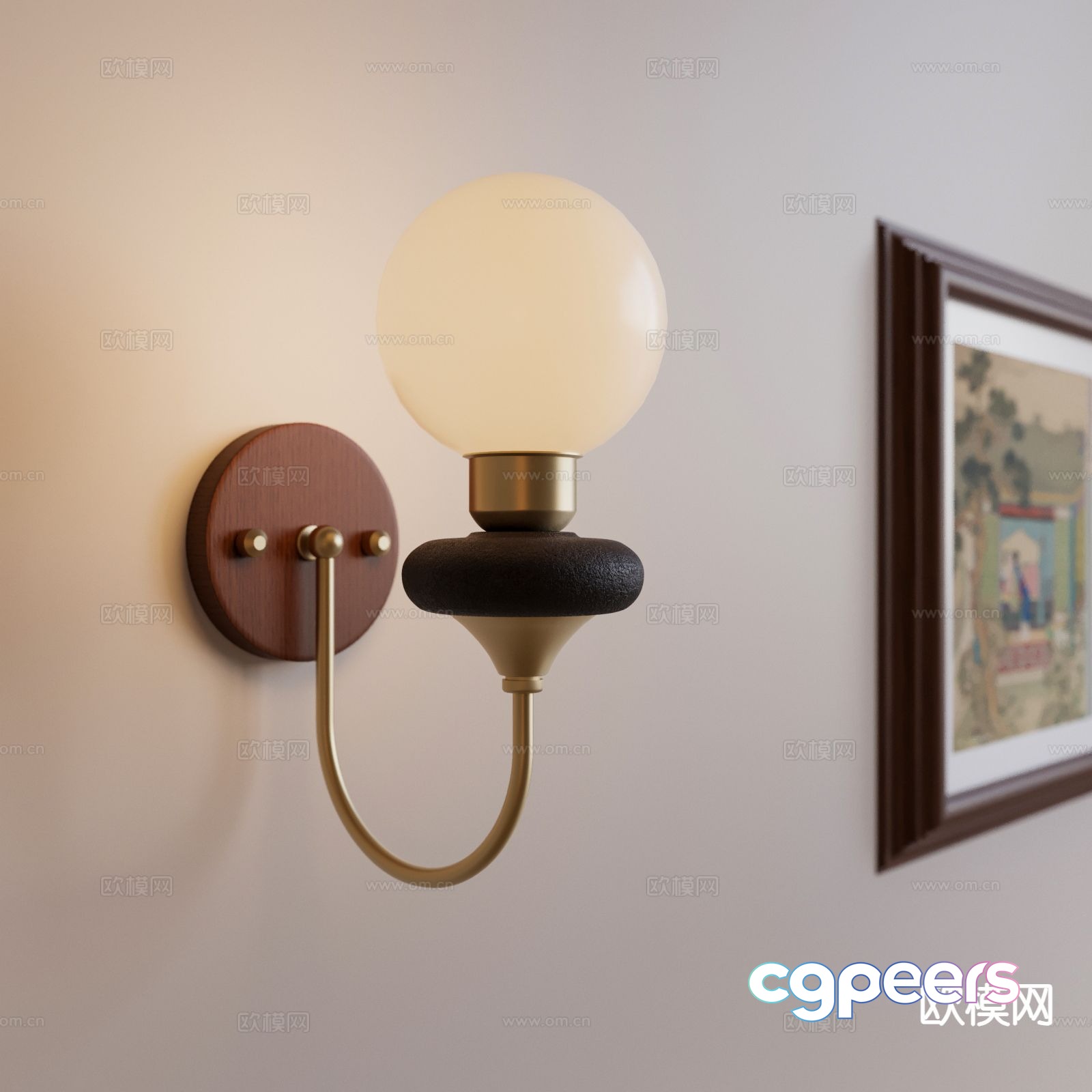 French wall light 3d model French wall light 3d model