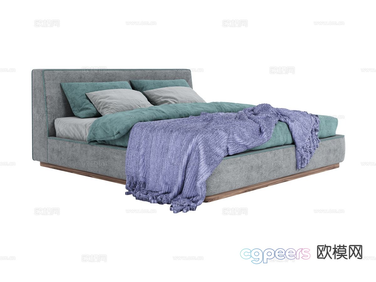 alberta-DION double bed 3d model alberta-DION double bed 3d model