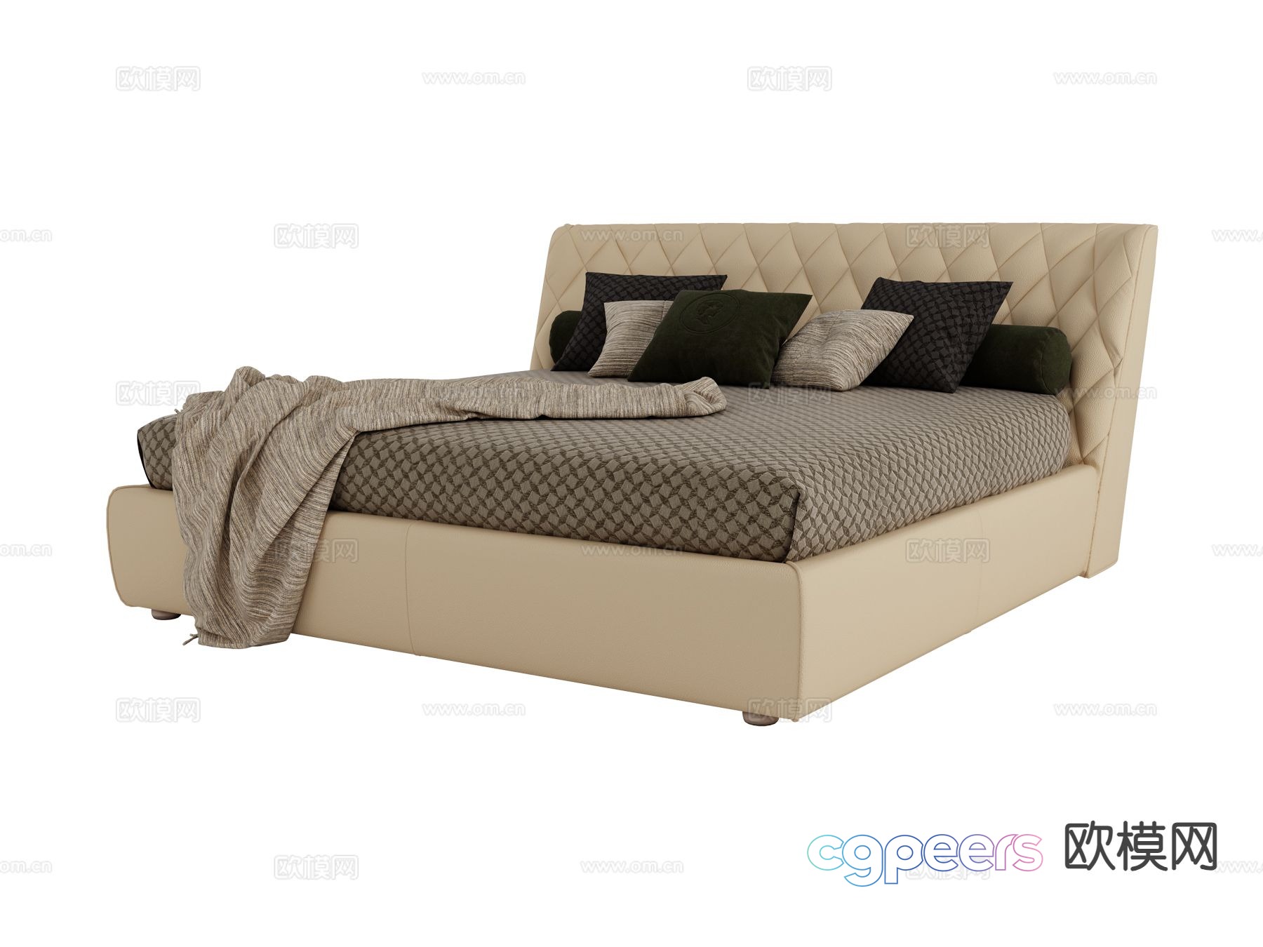 alberta-Grace double bed 3d model alberta-Grace double bed 3d model