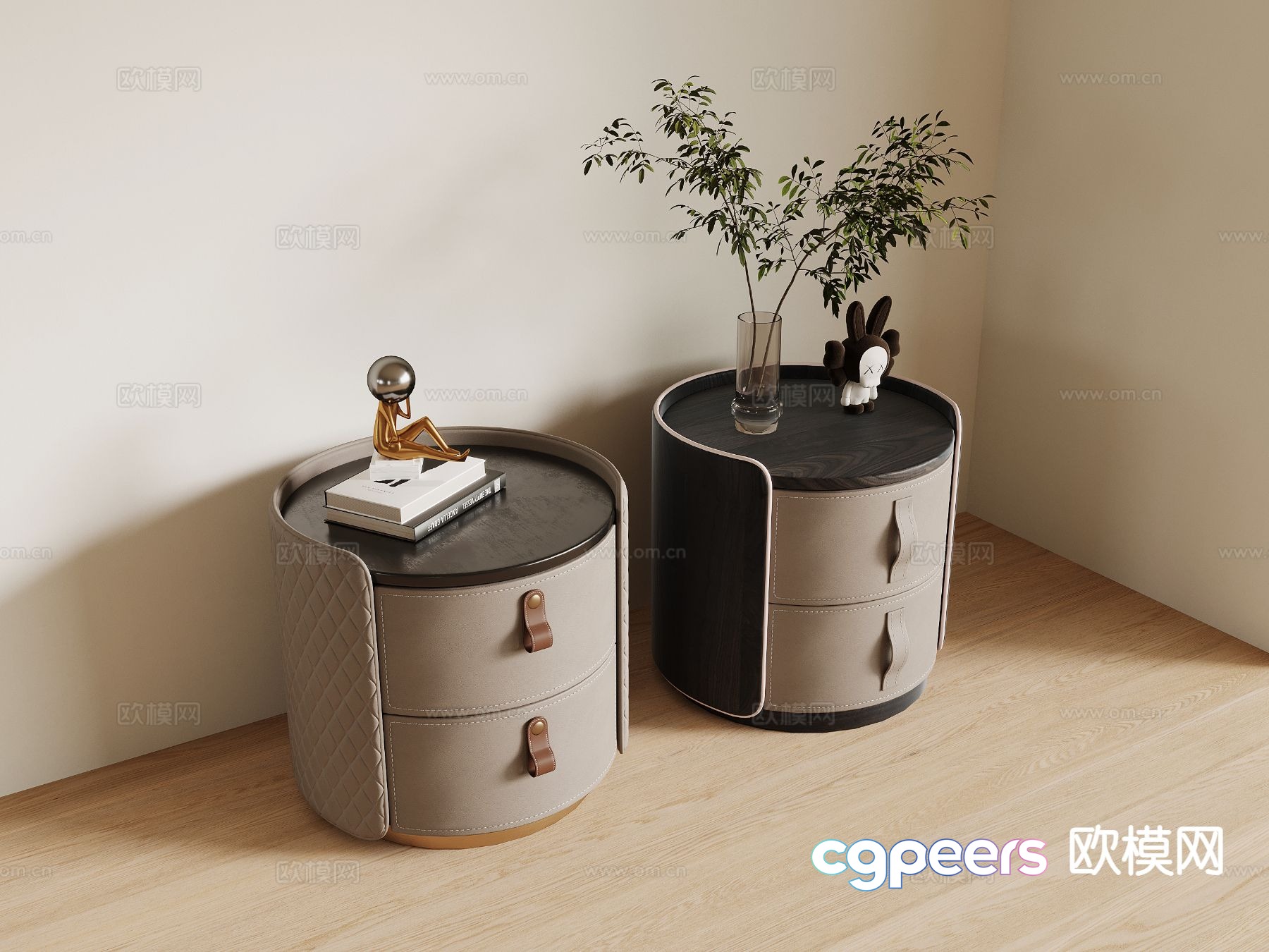 Modern bedside table 3d model Modern bedside table 3d model