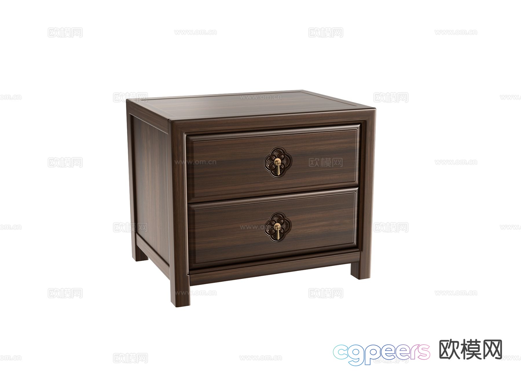 New Chinese style bedside table 3d model New Chinese style bedside table 3d model
