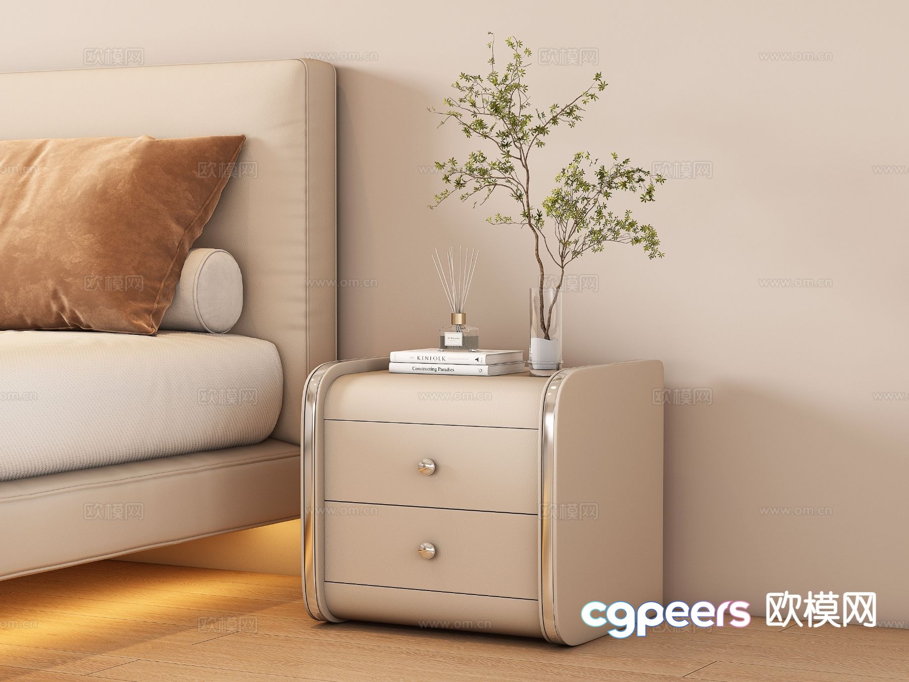 Modern bedside table 3d model Modern bedside table 3d model