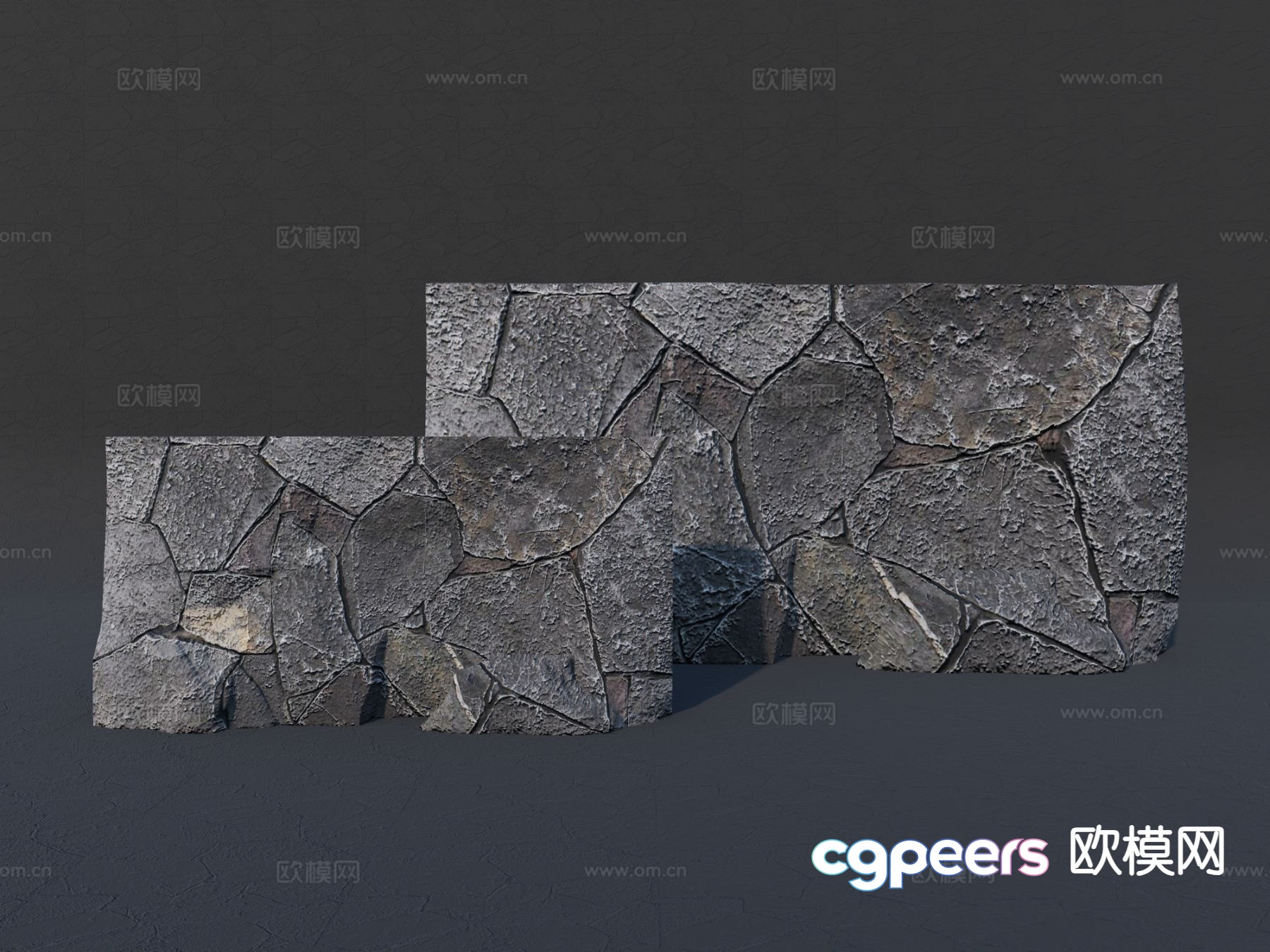 Landscape stone stone wall stacked bricks 3d model Landscape stone stone wall stacked bricks 3d model