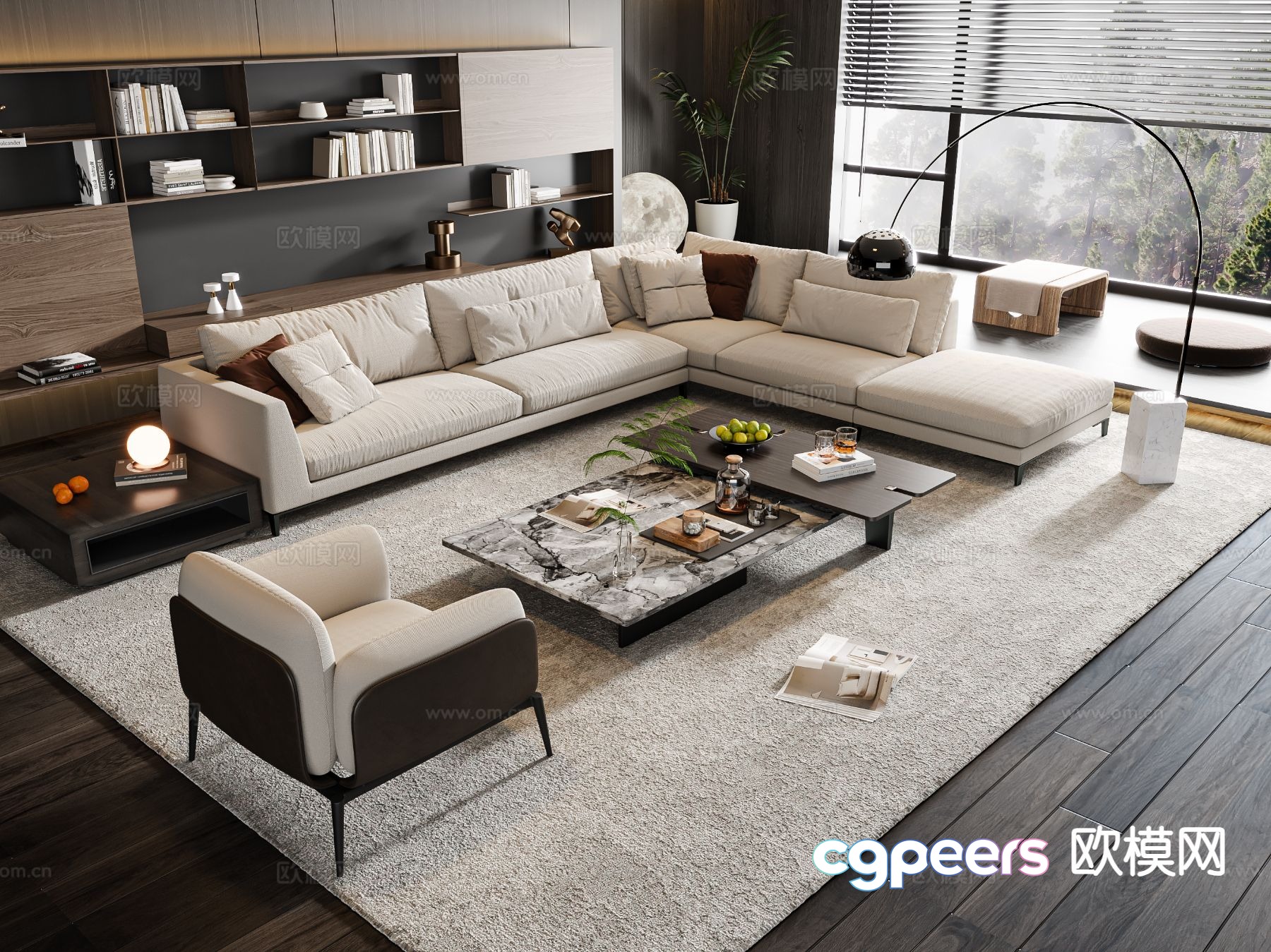Modern sofa set 3d model Modern sofa set 3d model
