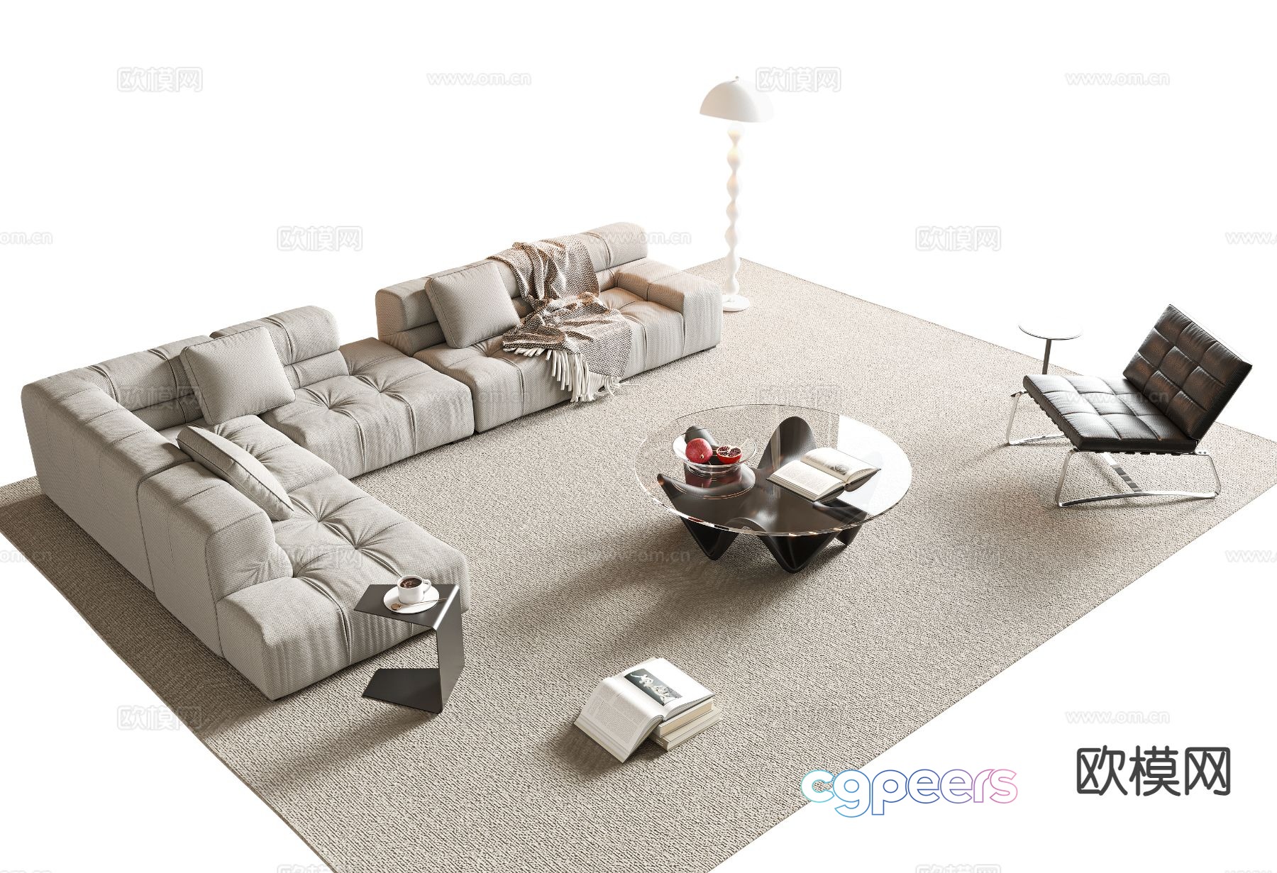 Modern corner sofa modular sofa 3d model Modern corner sofa modular sofa 3d model