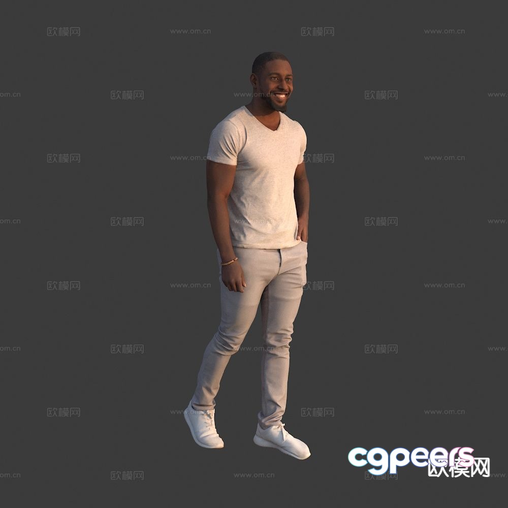 foreign man black man 3d model foreign man black man 3d model
