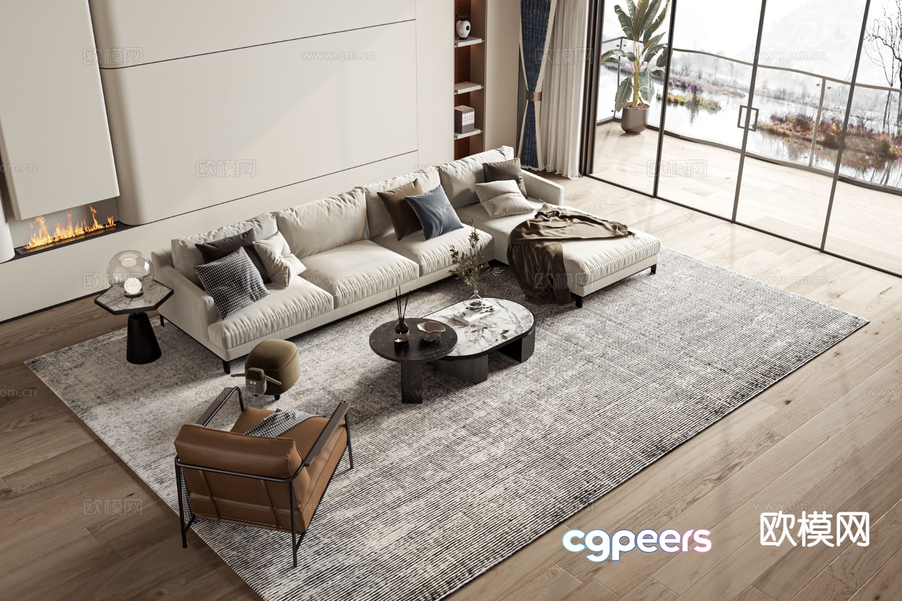 Modern corner sofa modular sofa 3d model Modern corner sofa modular sofa 3d model