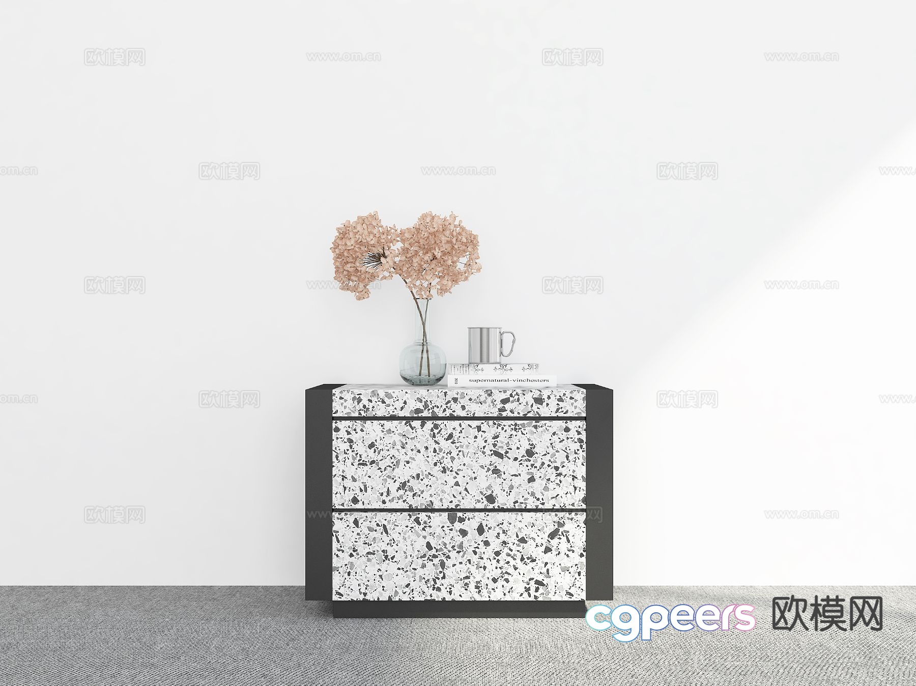 Modern bedside table 3d model Modern bedside table 3d model