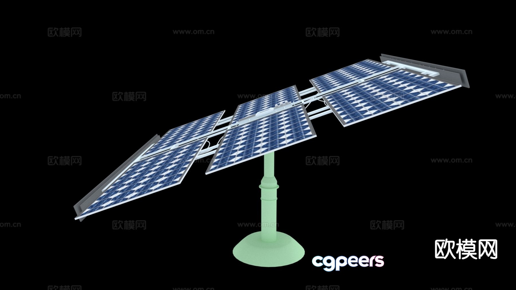 New energy panel solar panel 3d model