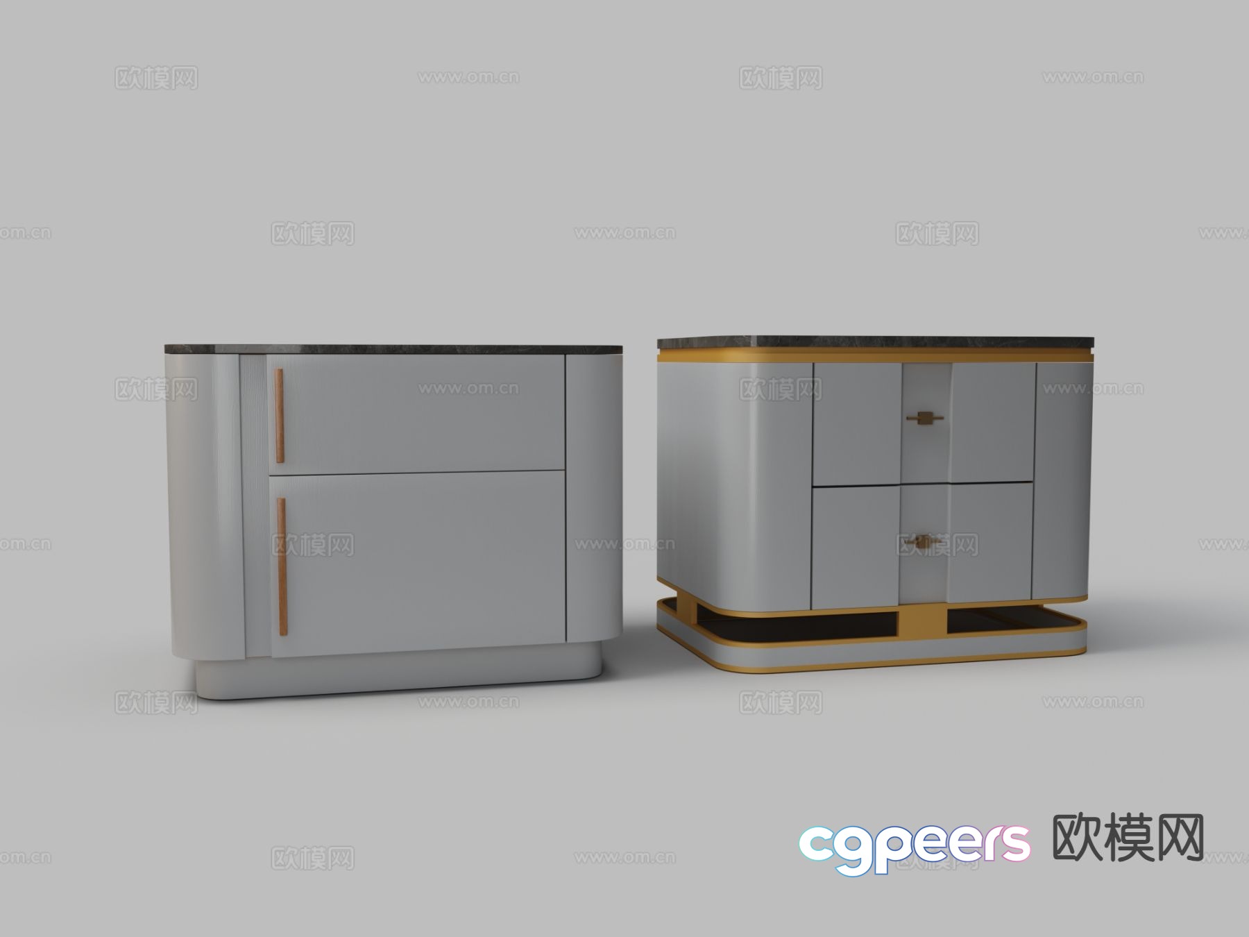 Modern bedside table 3d model Modern bedside table 3d model