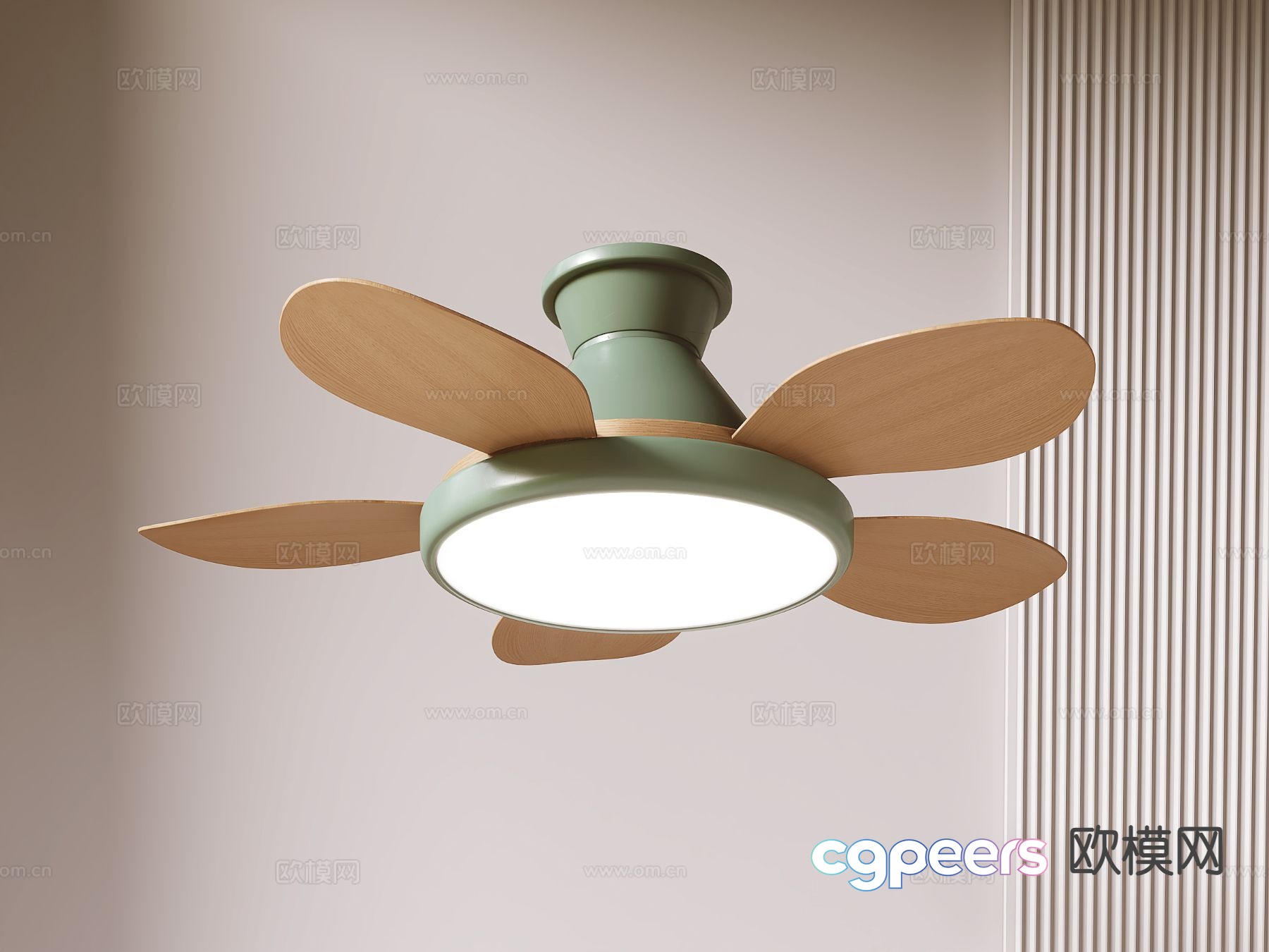 Nordic ceiling fan light fan light 3d model Nordic ceiling fan light fan light 3d model