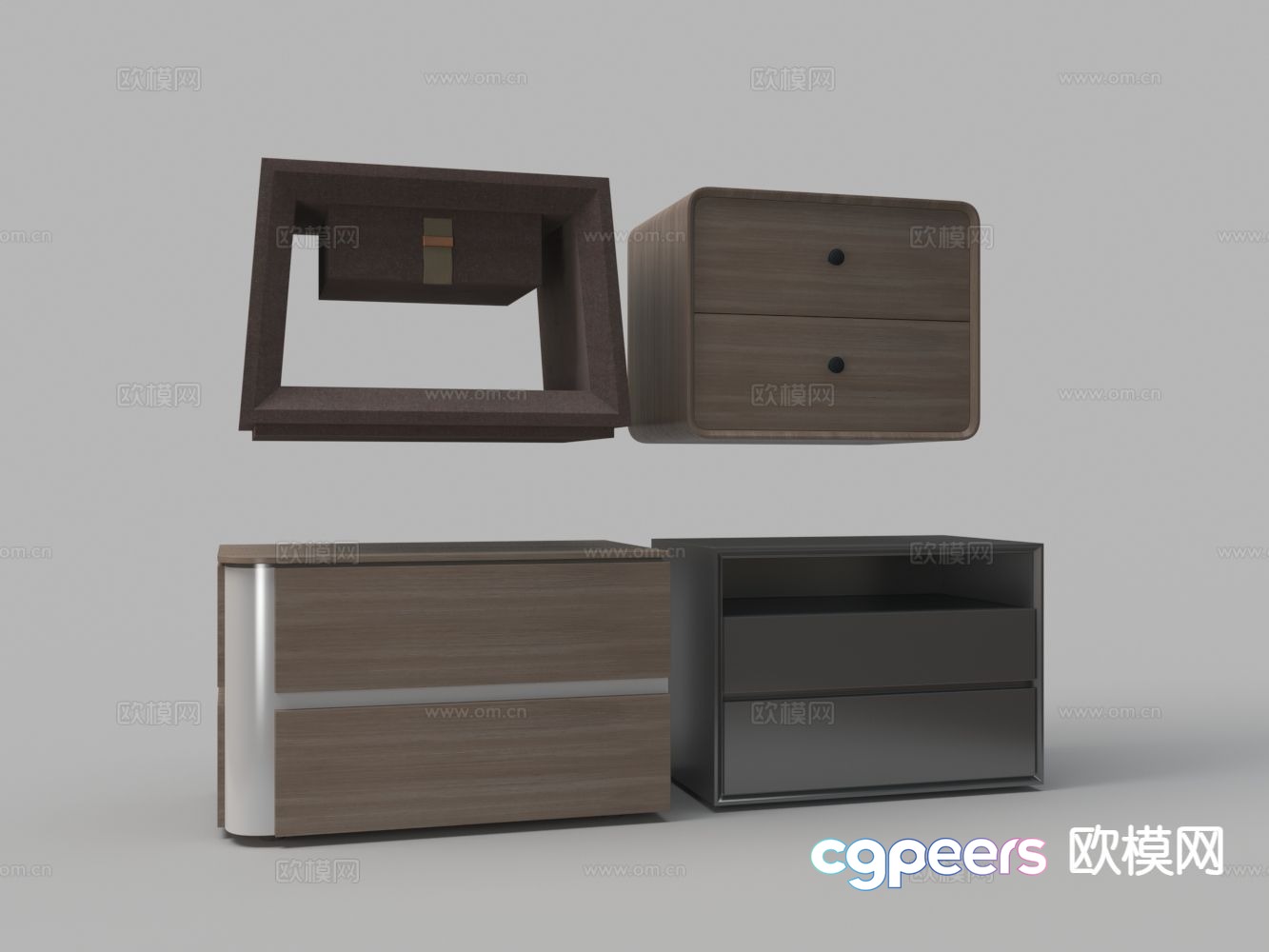 Modern bedside table 3d model Modern bedside table 3d model