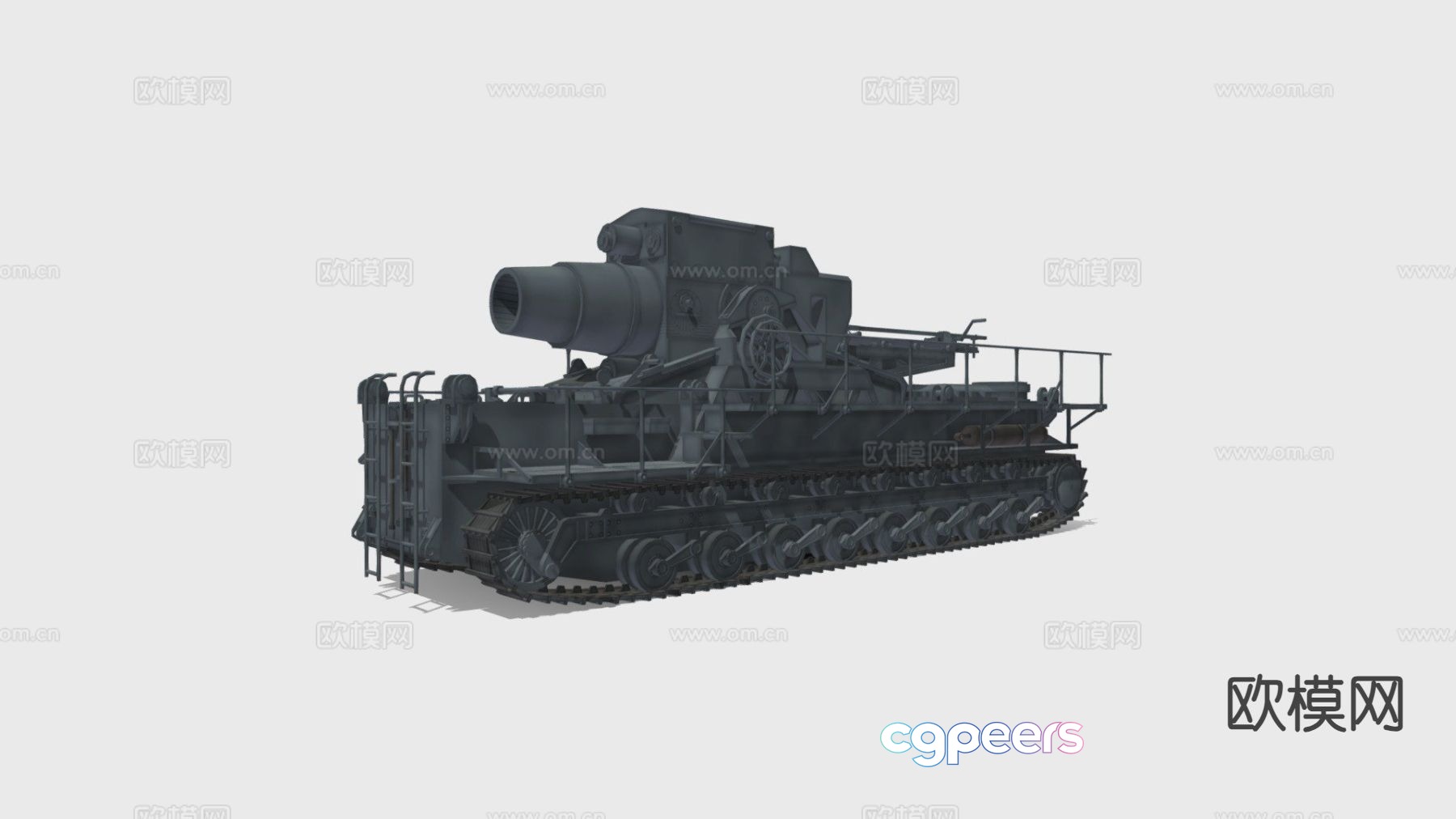 siege mortar cannon tracked vehicle 3d model siege mortar cannon tracked vehicle 3d model