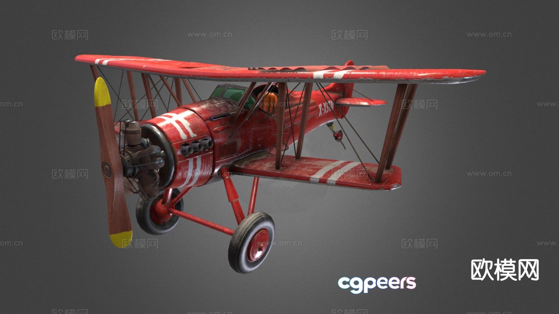 biplane retro aircraft old aircraft 3d model biplane retro aircraft old aircraft 3d model