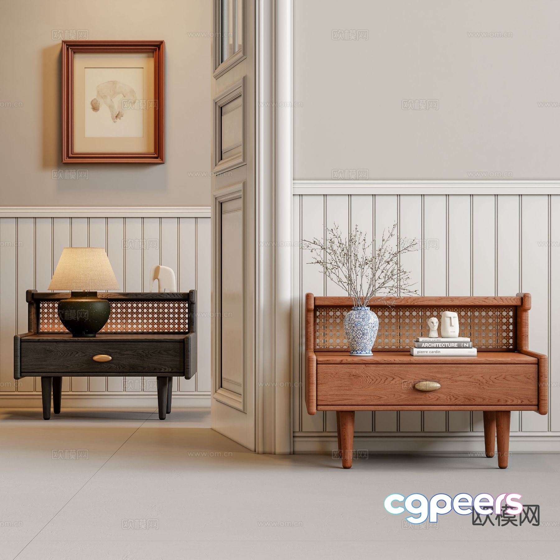 Medieval style bedside table 3d model Medieval style bedside table 3d model