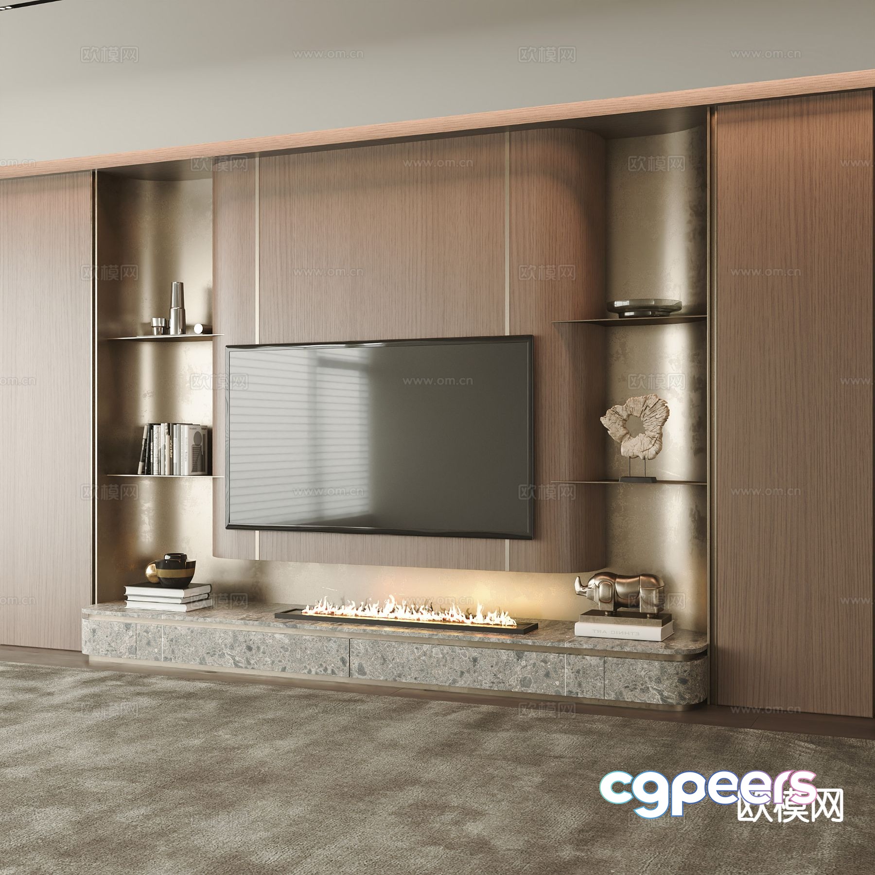 TV background 3d model TV background 3d model