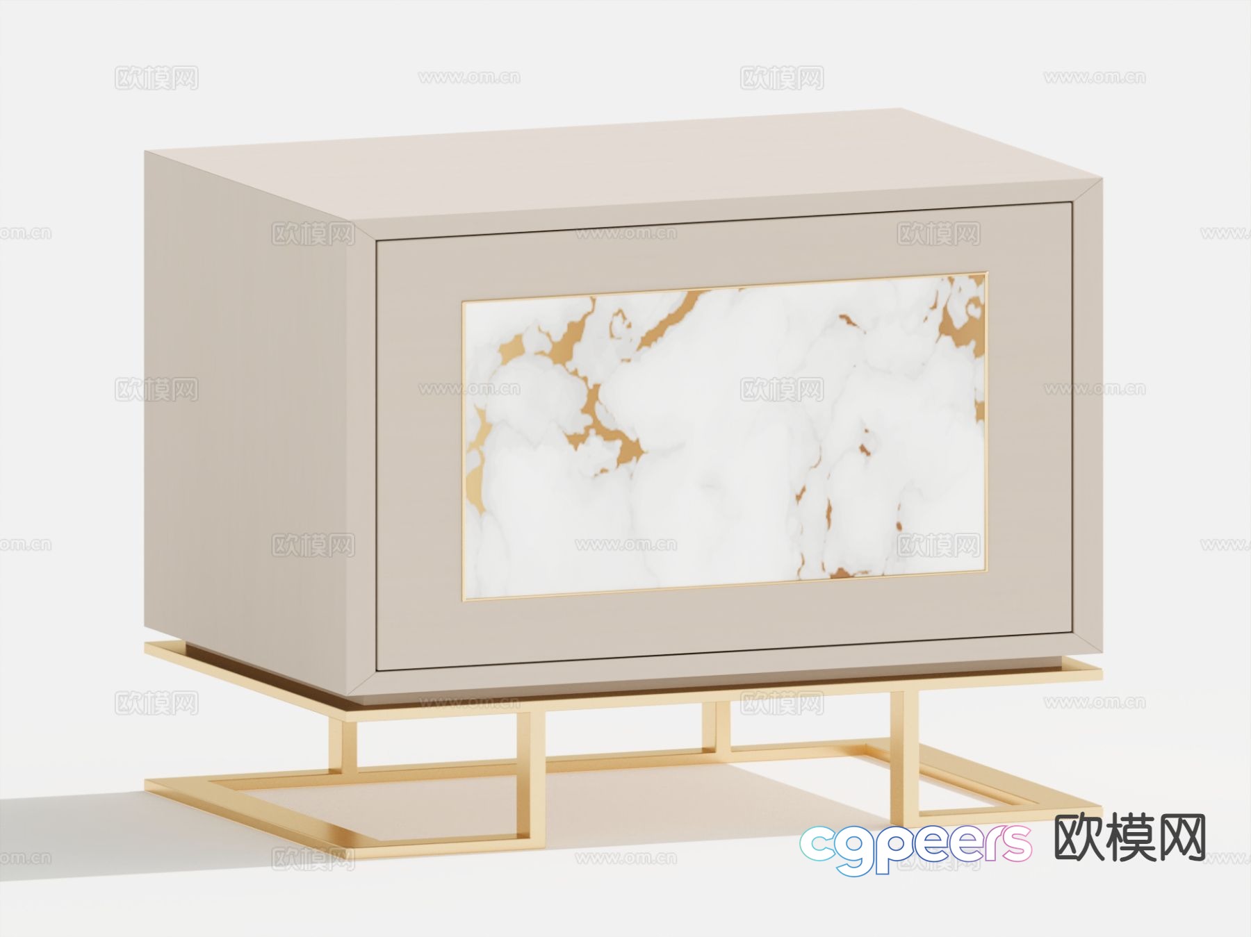 Modern bedside table 3d model Modern bedside table 3d model