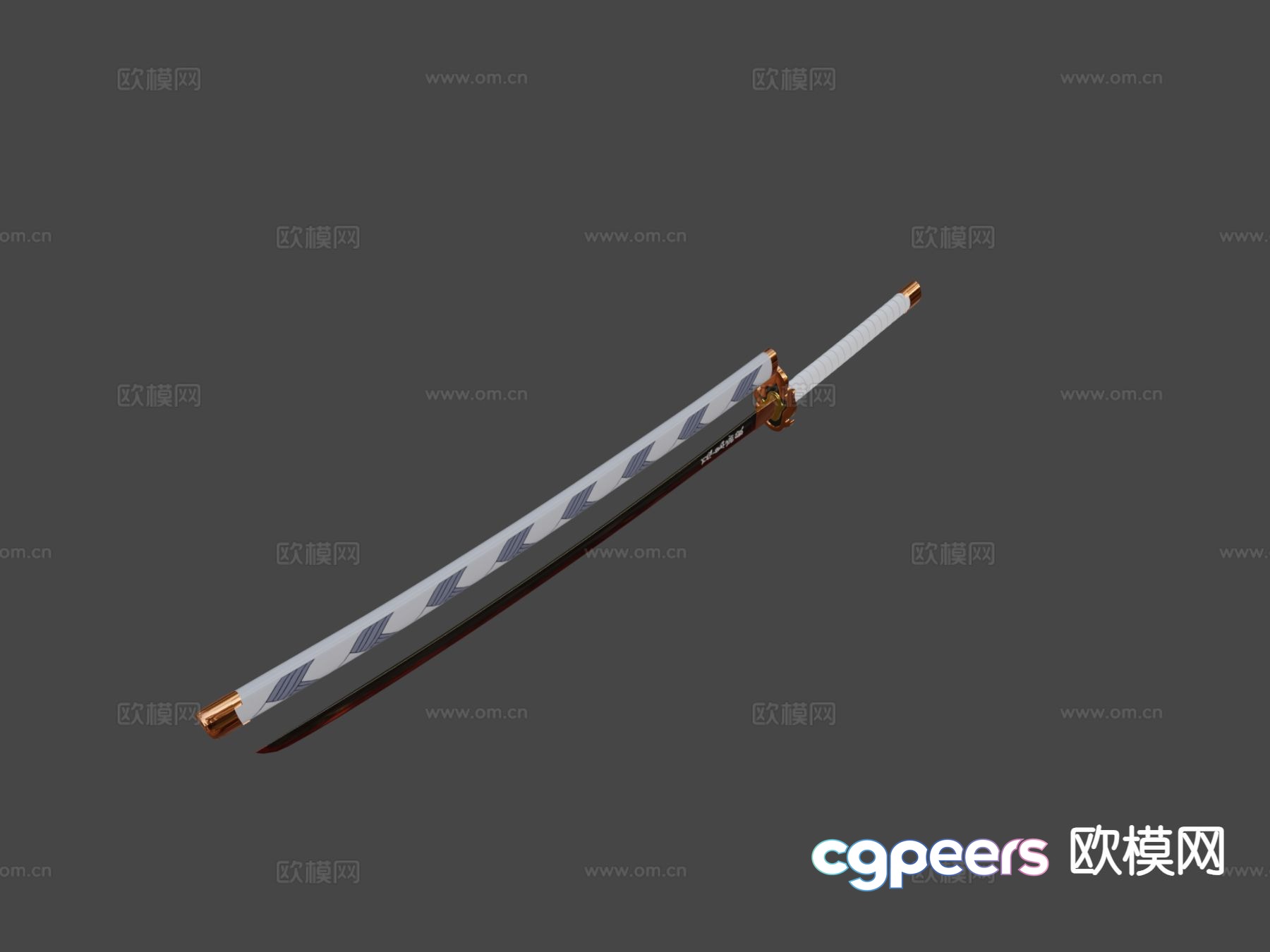 Kyoka Rikusuke Japanese sword 3d model Kyoka Rikusuke Japanese sword 3d model