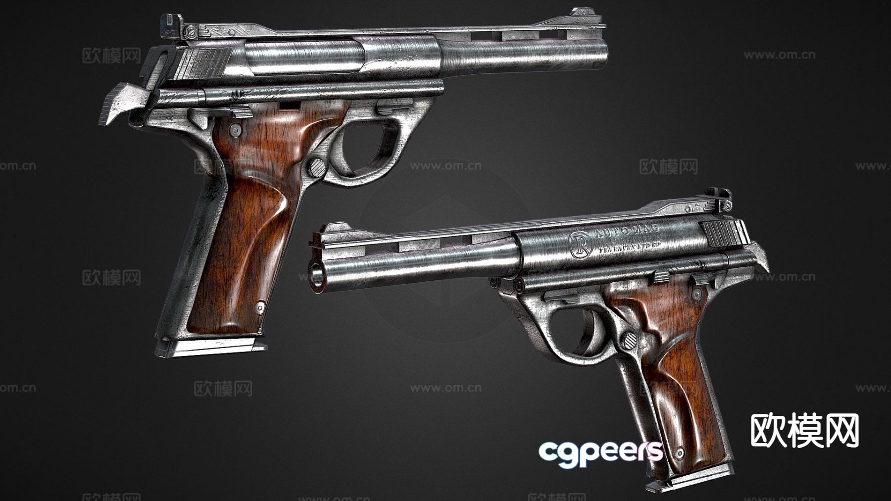 Animation props game pistol 3d model Animation props game pistol 3d model
