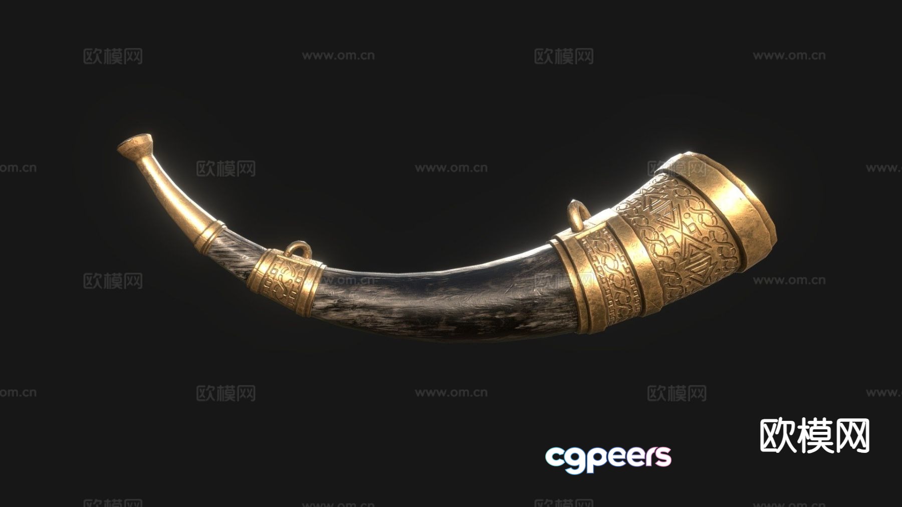 European style ancient horn black bronze war horn 3d model European style ancient horn black bronze war horn 3d model