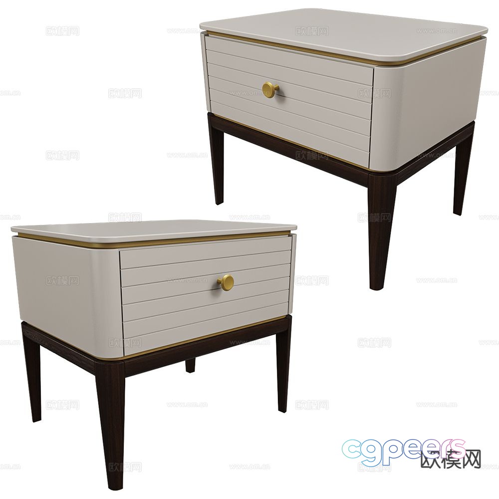 Modern bedside table 3d model Modern bedside table 3d model