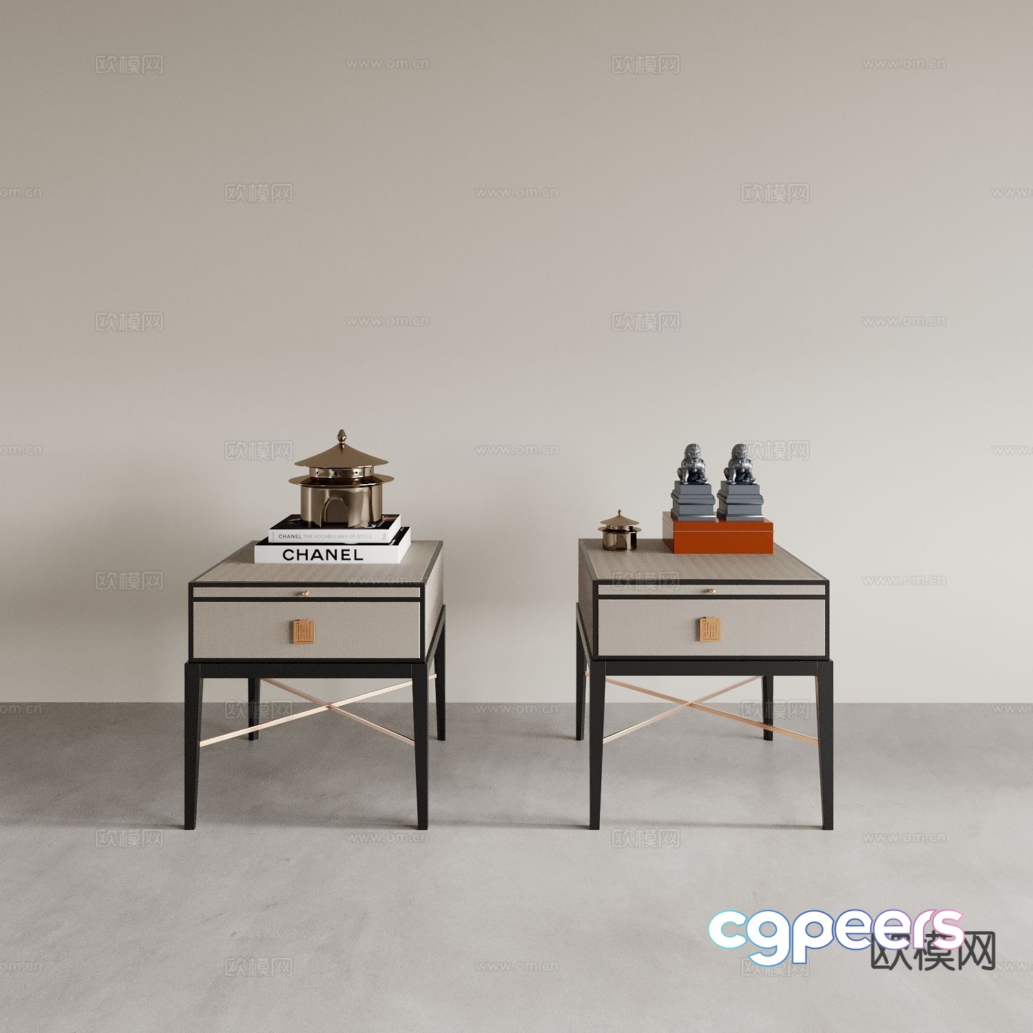 Modern bedside table 3d model Modern bedside table 3d model