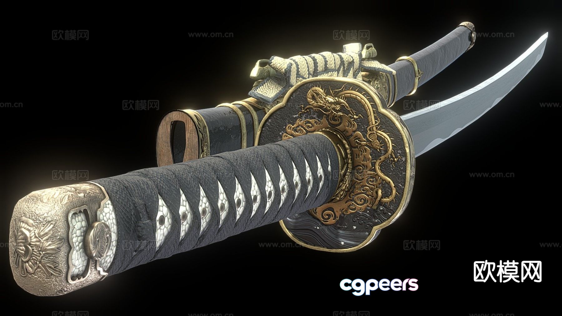 katana sword dagger 3d model katana sword dagger 3d model