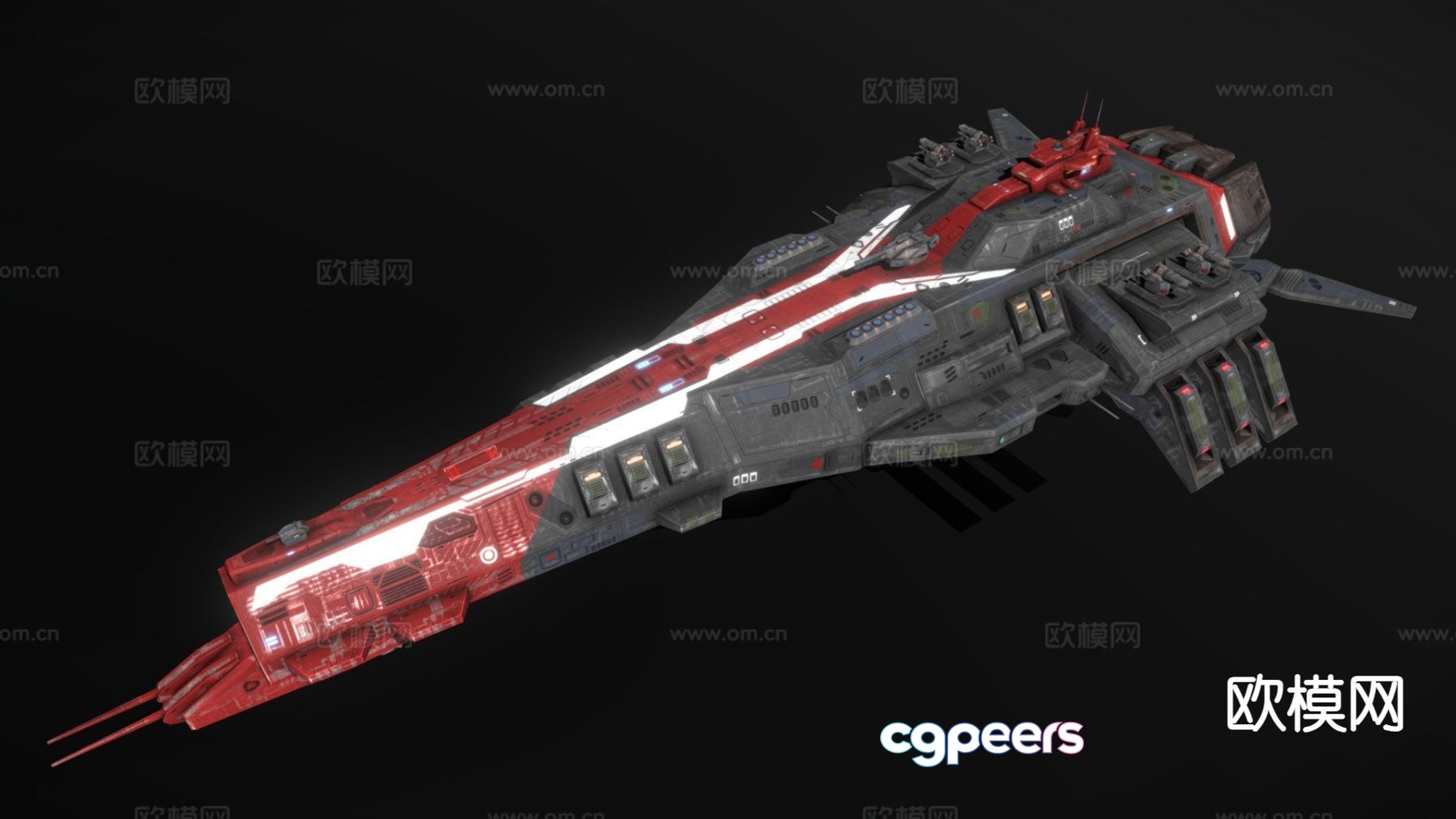 Pirate family scythe cruiser 3d model Pirate family scythe cruiser 3d model
