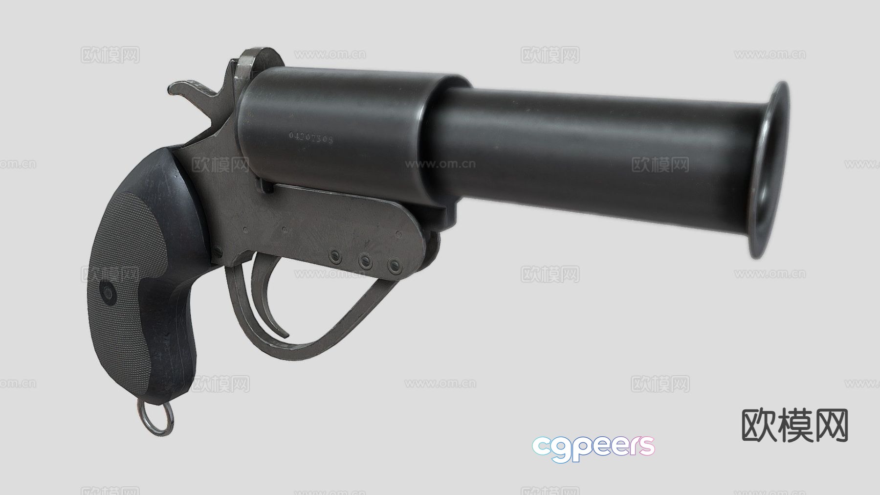 british flare gun 3d model british flare gun 3d model