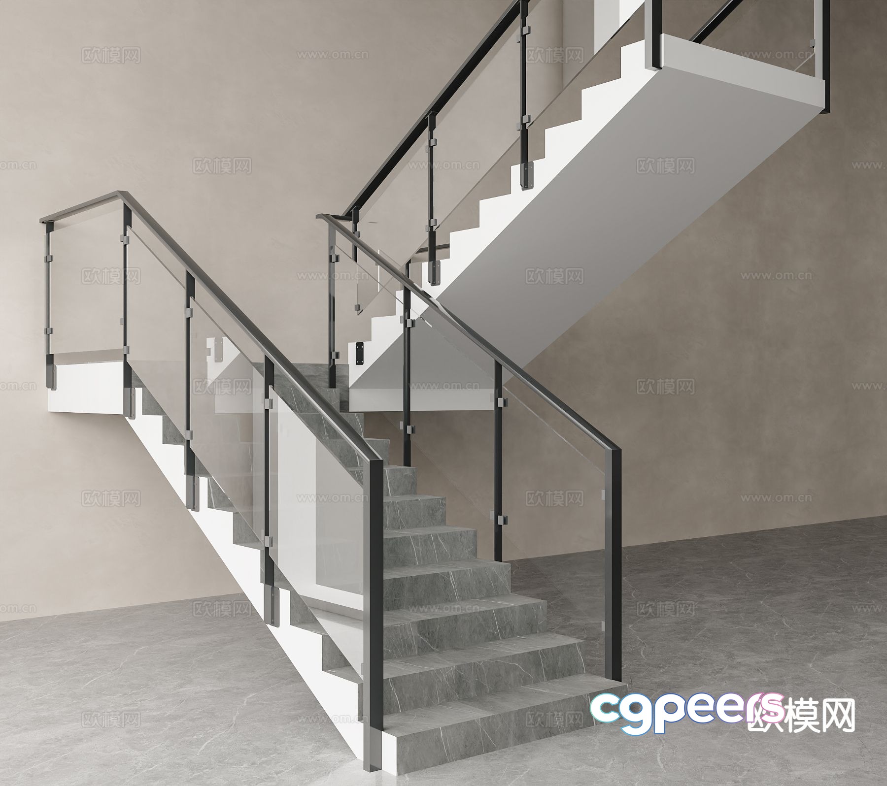 Simple staircase 3d model Simple staircase 3d model