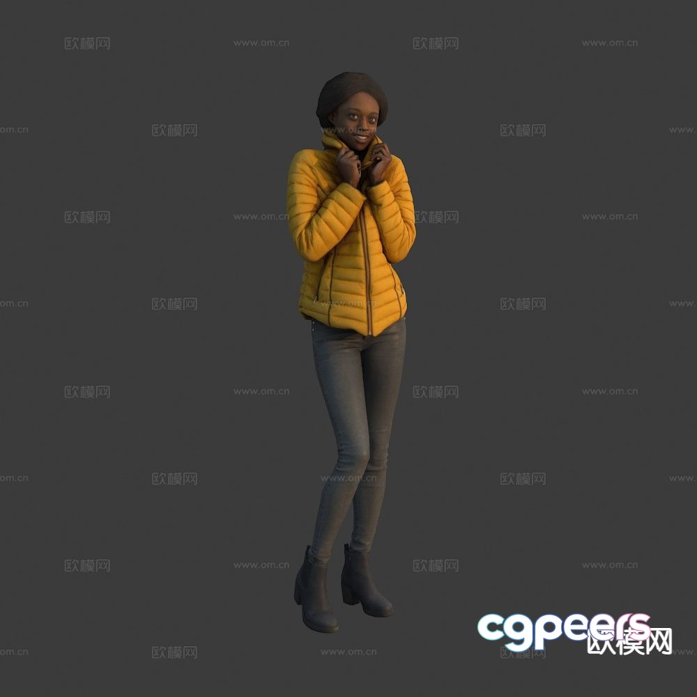 foreign woman female african black man 3d model foreign woman female african black man 3d model