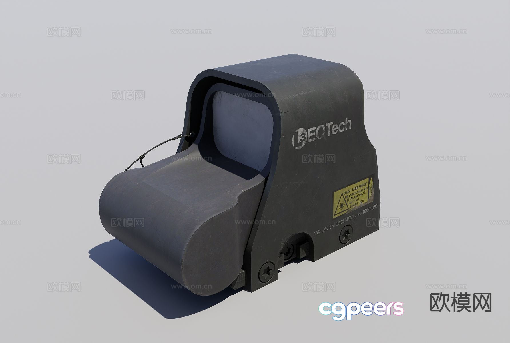 Holographic sight 3d model Holographic sight 3d model